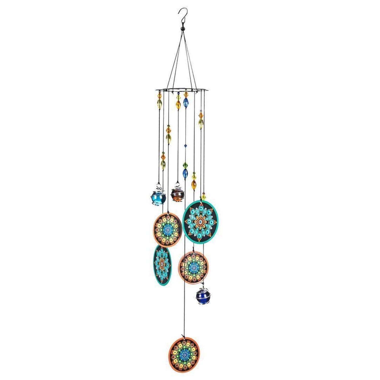LuxusKollektion Windspiel Windspiel Mandala tiefer Ton Chakra Perlen 61cm (1 St)