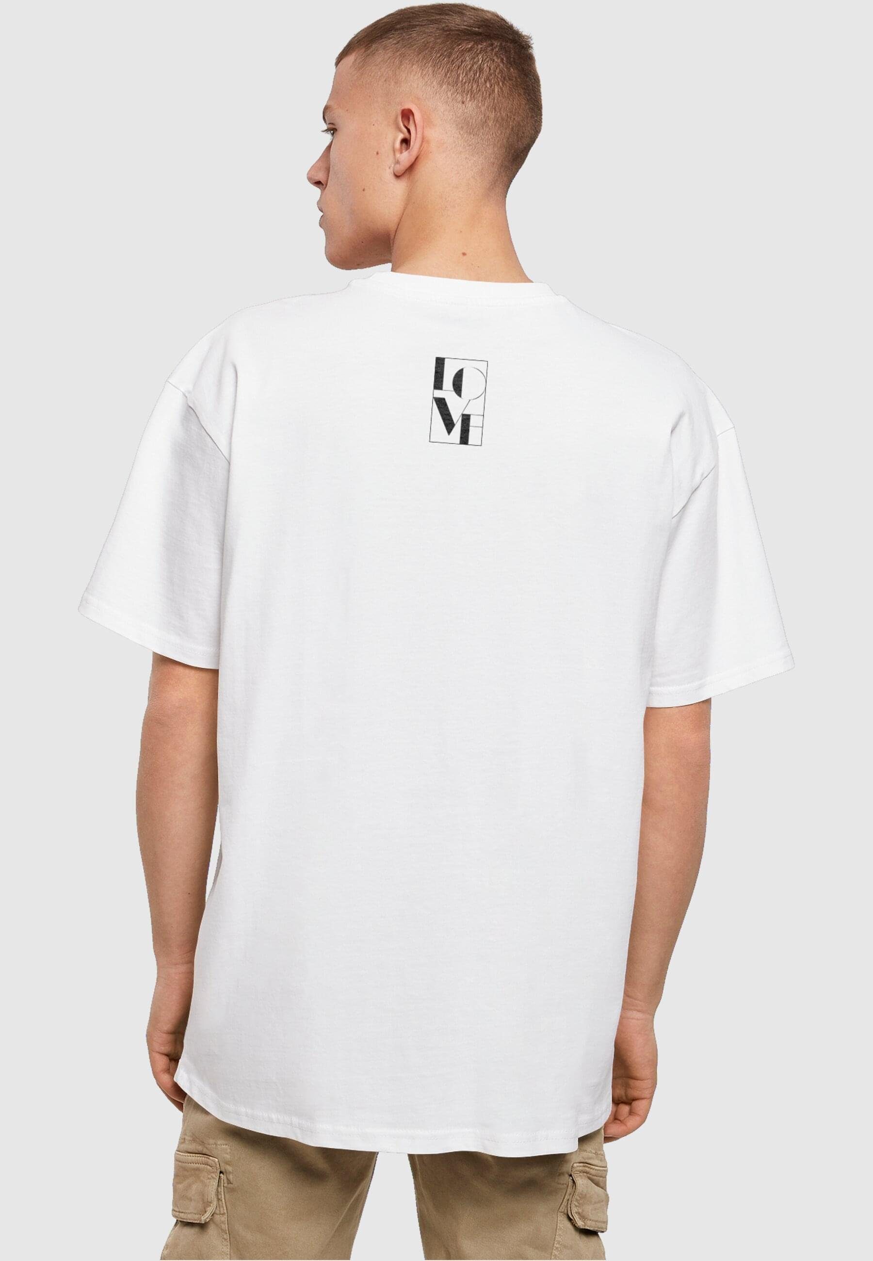 Herren Love (1-tlg) Merchcode Heavy T-Shirt Tee Oversized white