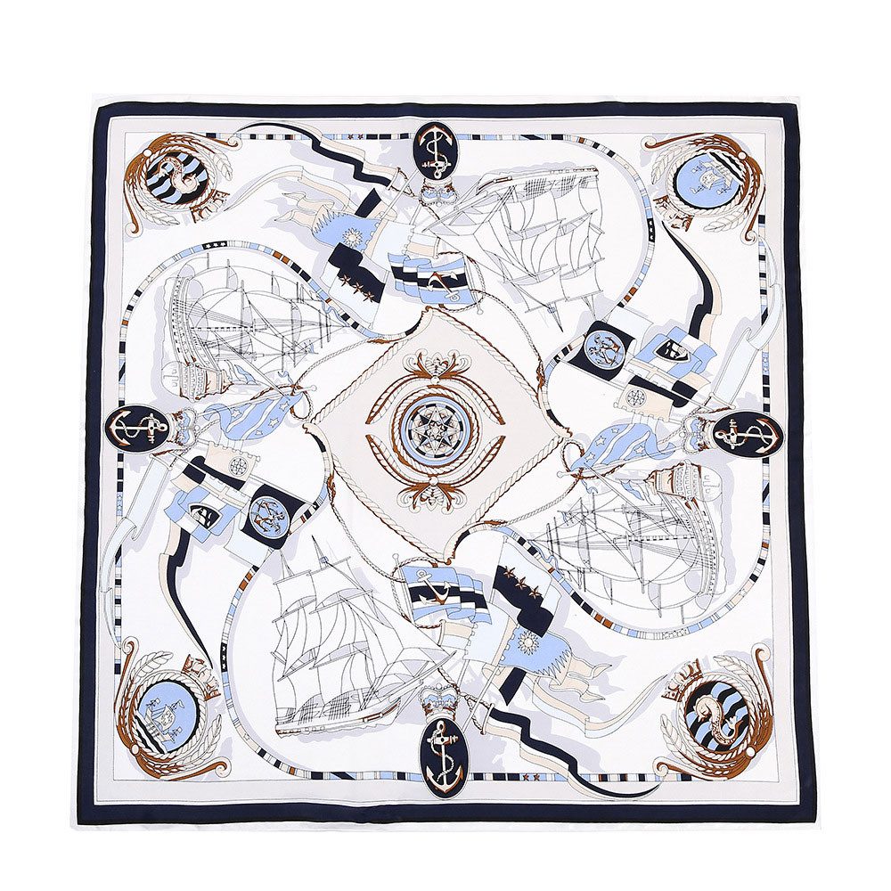 Vivi Idee Seidentuch 100% Maulbeerseide Halstuch Damen, Quadratisches 53x53 cm, bedrucktes Seidenschal