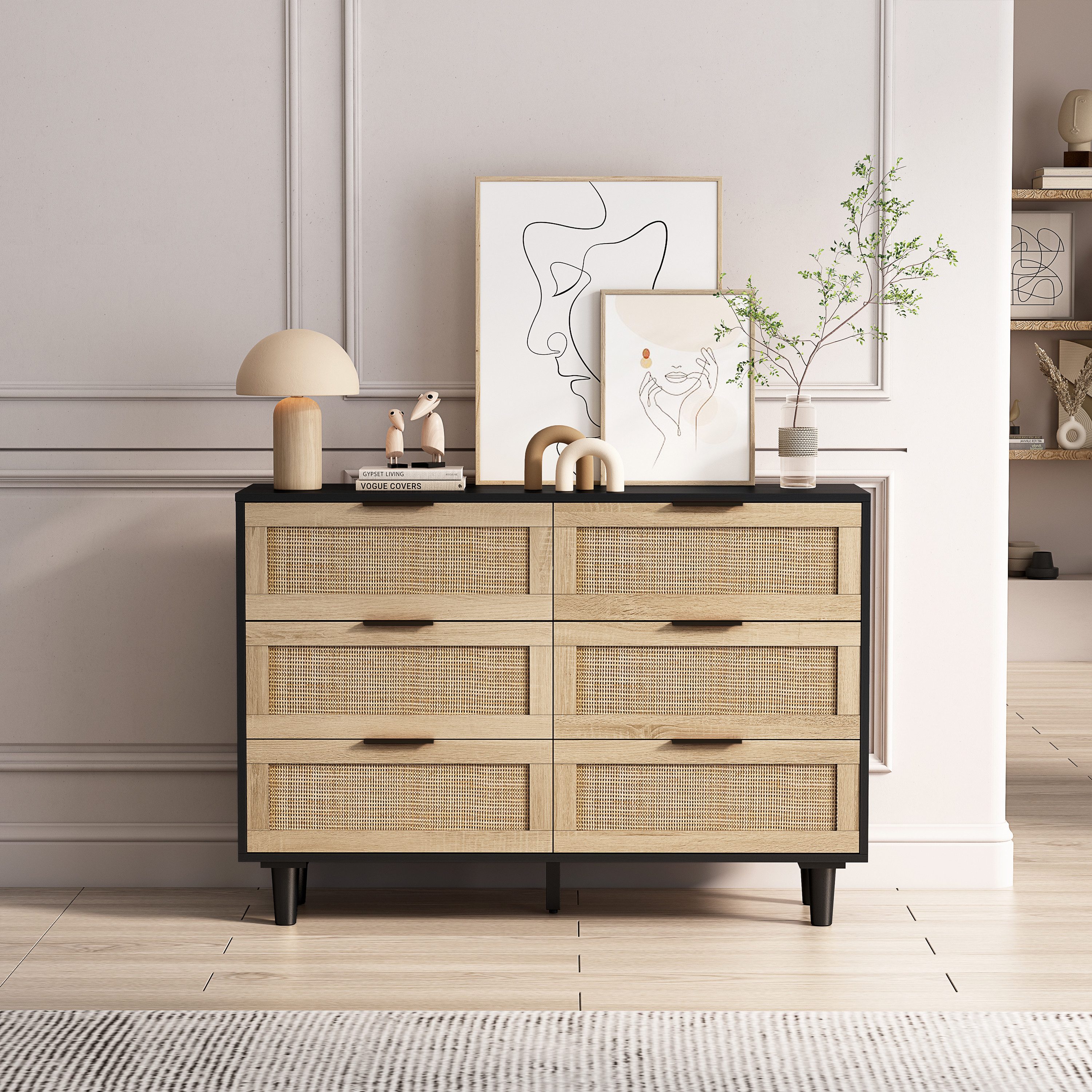 HAUSS SPOLE Sideboard 110cm Mehrzweckschrank Kommode günstig online kaufen