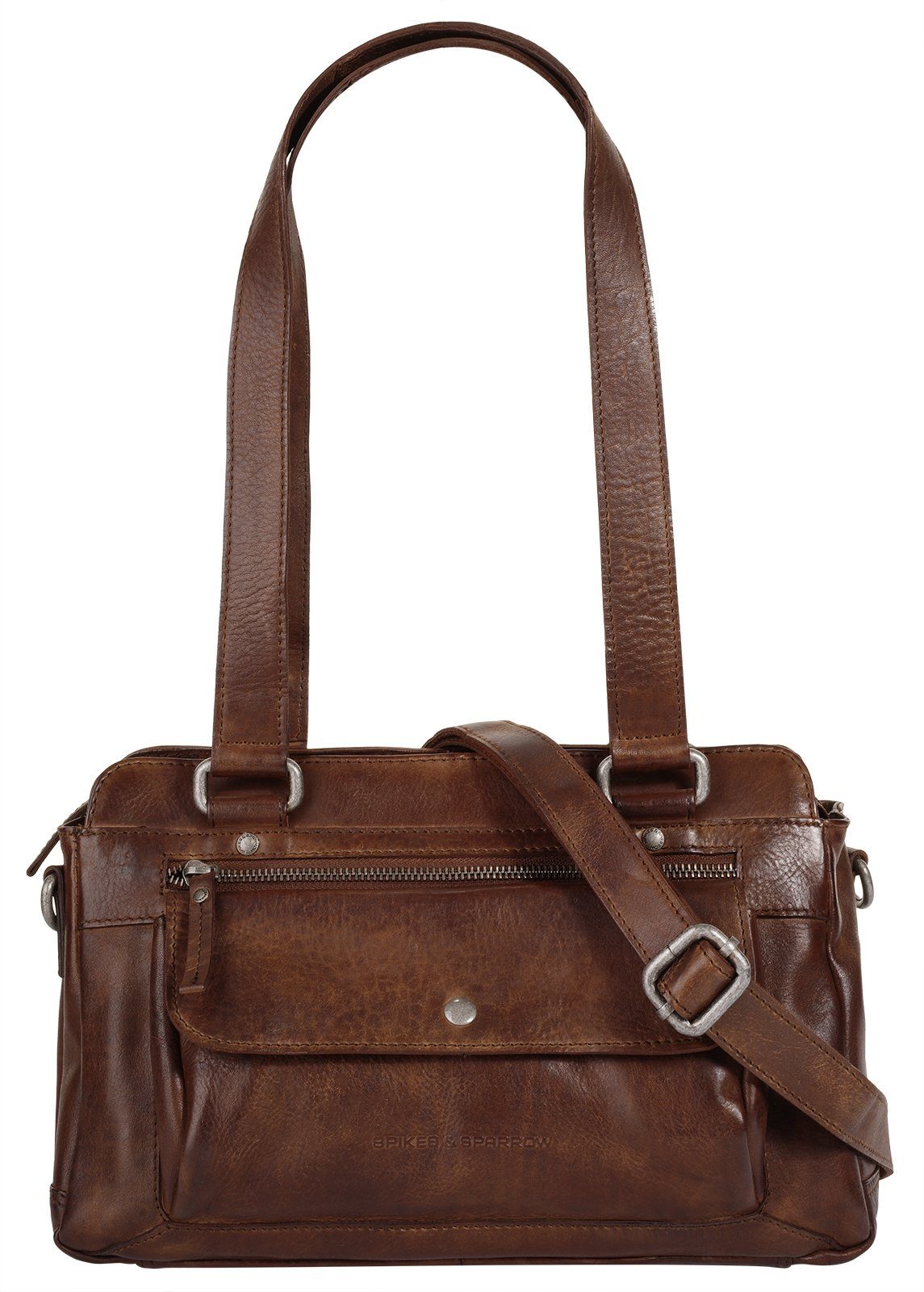 Spikes & Sparrow Henkeltasche, echt Leder