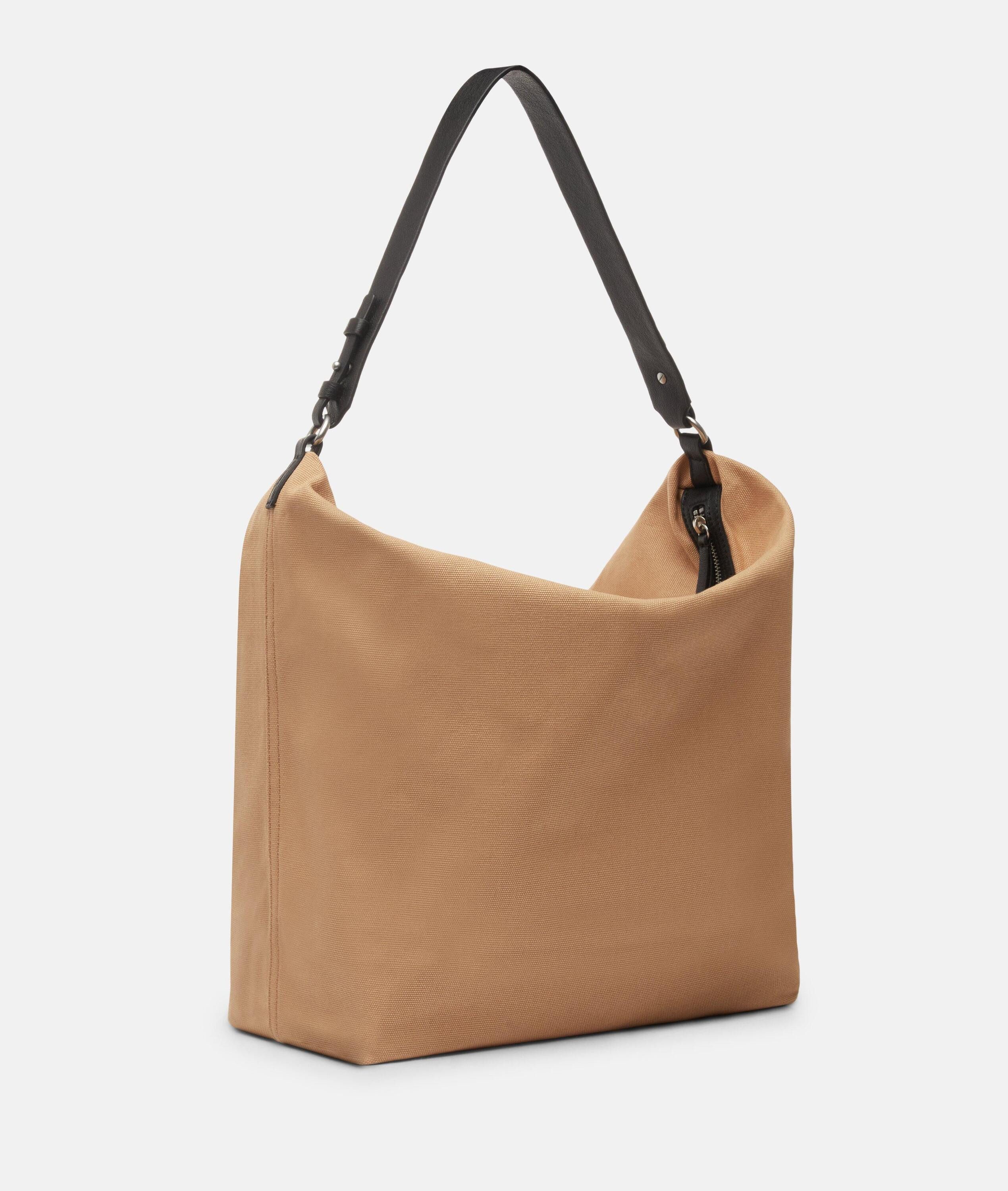 Liebeskind Berlin Schultertasche Clea Hobo L, Große Hobo-Bag aus Canvas