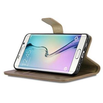 Cadorabo Handyhülle Samsung Galaxy S6 EDGE PLUS Samsung Galaxy S6 EDGE PLUS, Klappbare Handy Schutzhülle - Hülle - mit Standfunktion und Kartenfach