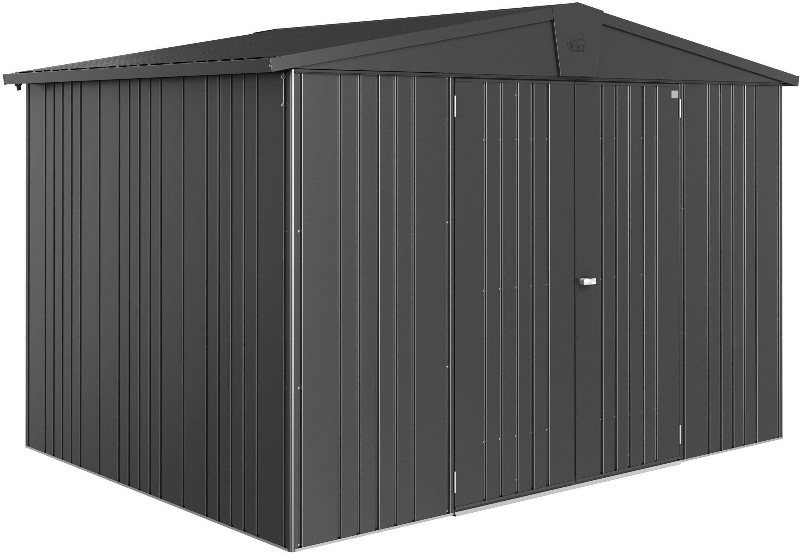 Biohort Gerätehaus Europa Gr. 5. verschiedene Farben, BxT: 316x156 cm, Qualitäts-Geräteschuppen aus Metall