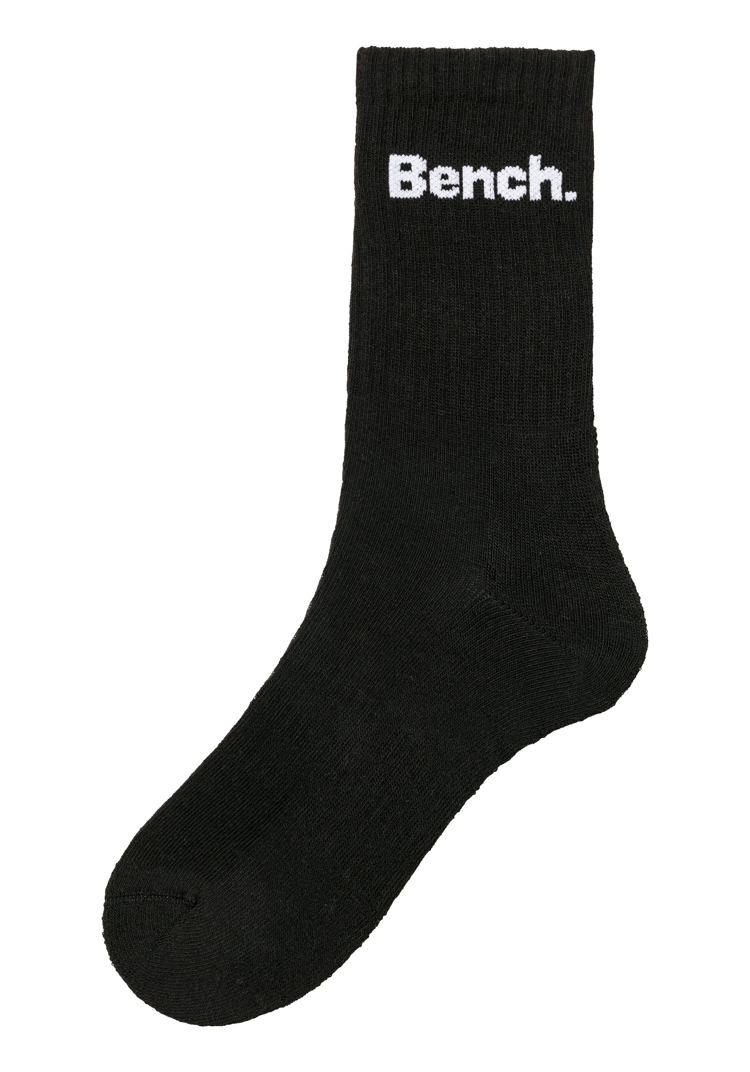 Bench. Tennissocken Damen Herren Sportsocken, Crew Socken (Packung, 6-Paar, Gr. 35-38 bis 47-48) mit Fuß Polsterung