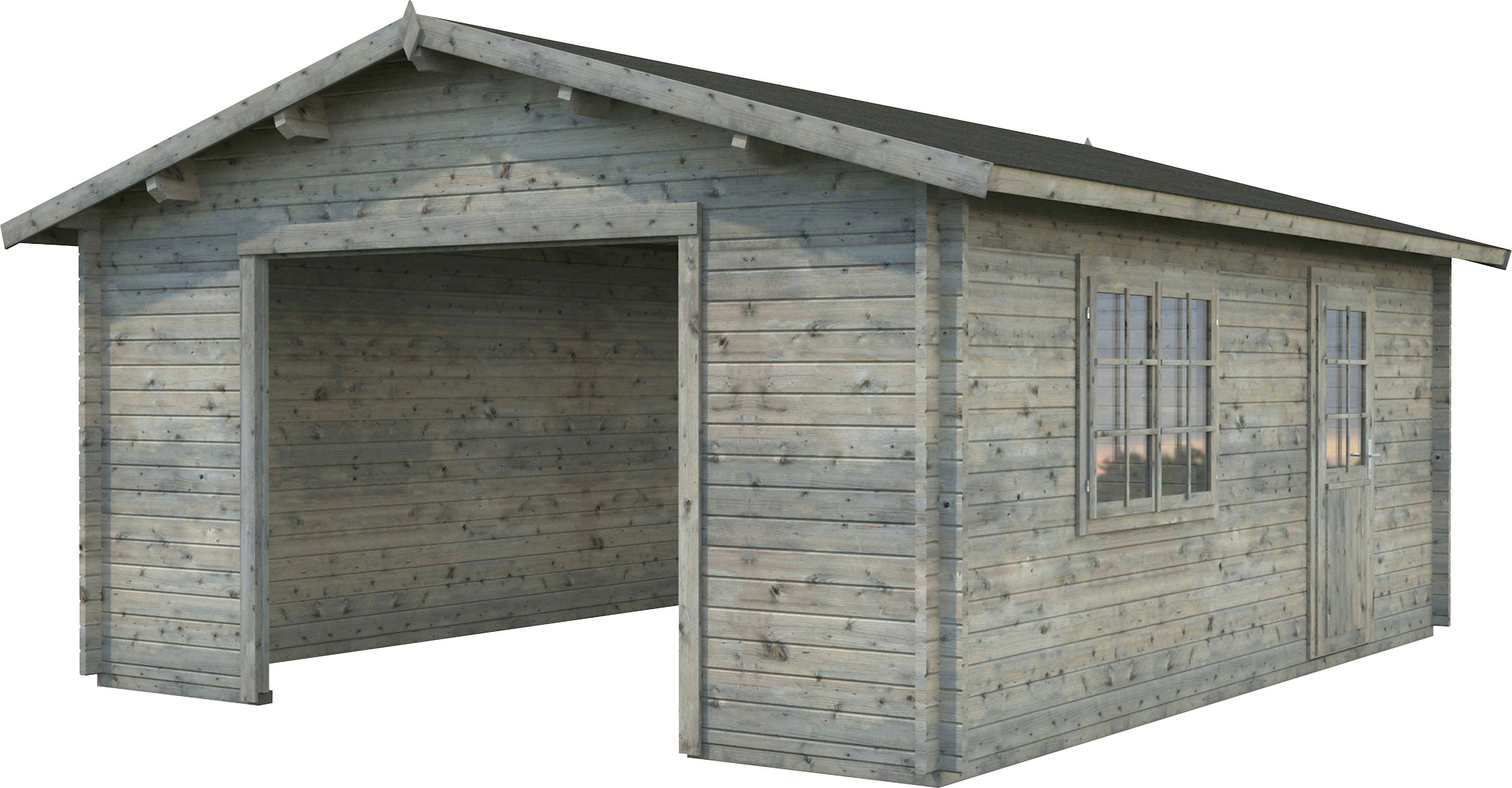 Palmako Garage Irene/Roger, BxTxH: 514x598x287 cm, ohne Tor, grau | Garagen