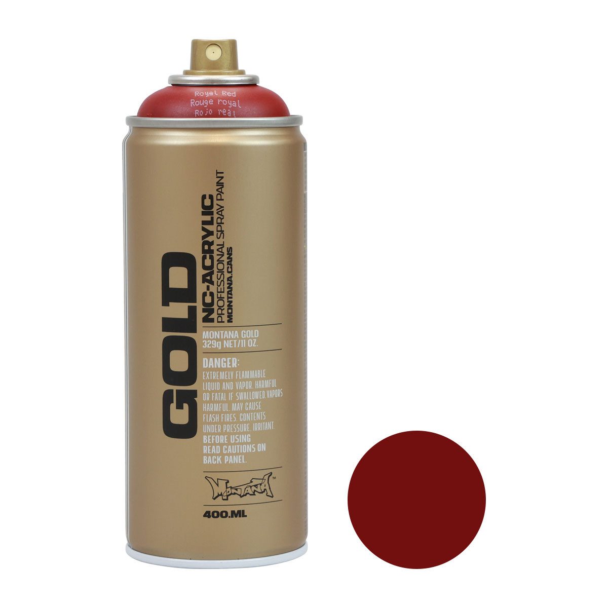 Montana Cans Sprühfarbe Lackspray Acryl Montana Gold Rot 400ml schnell trocknend