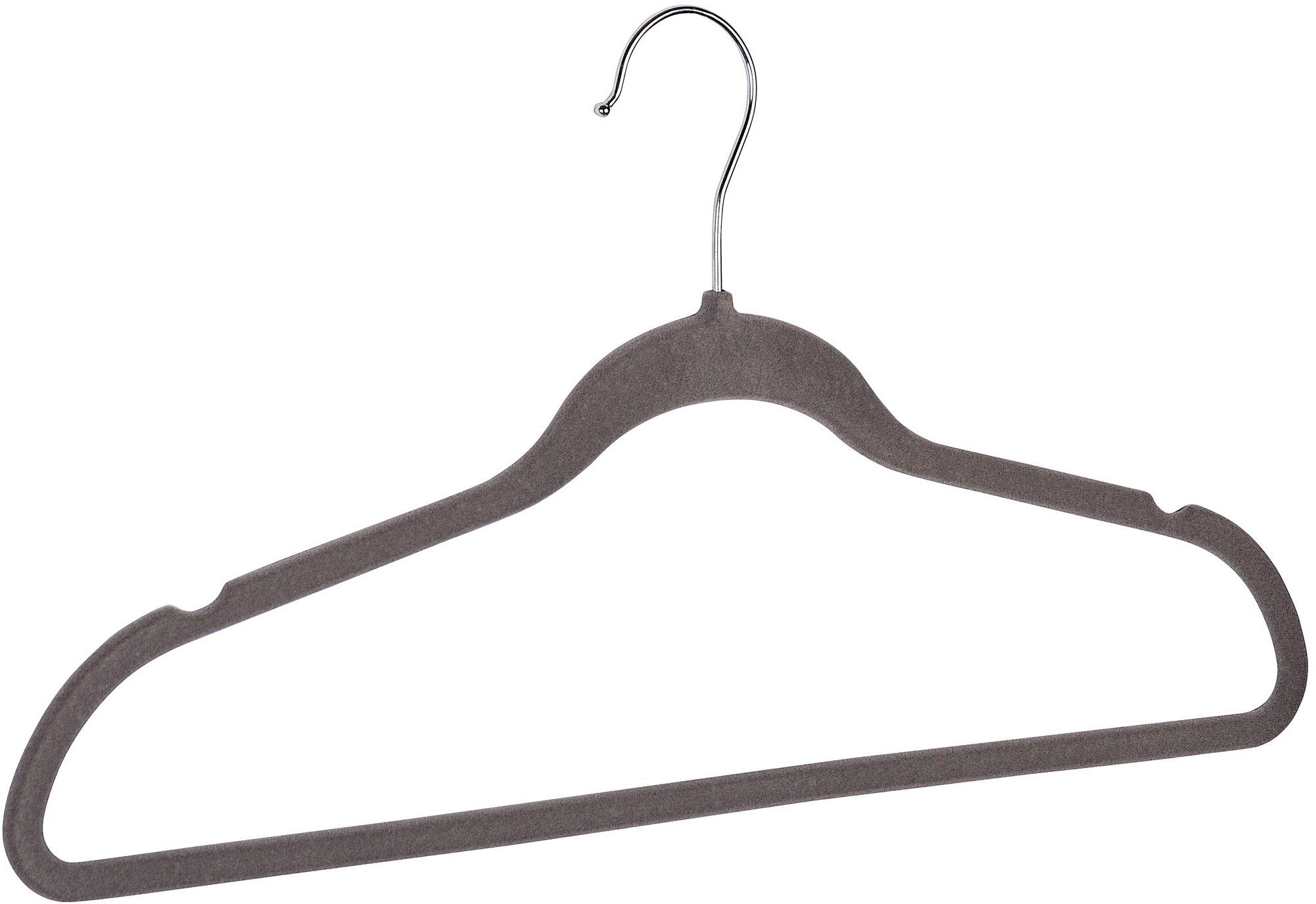 WENKO Kleiderbügel, (Set, 25-tlg), Kunststoff, beflockt, 45 cm