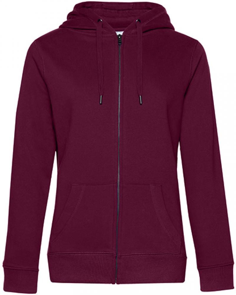 B&C Kapuzensweatjacke QUEEN Zipped Hood Jacket /Women, gekämmte Baumwolle