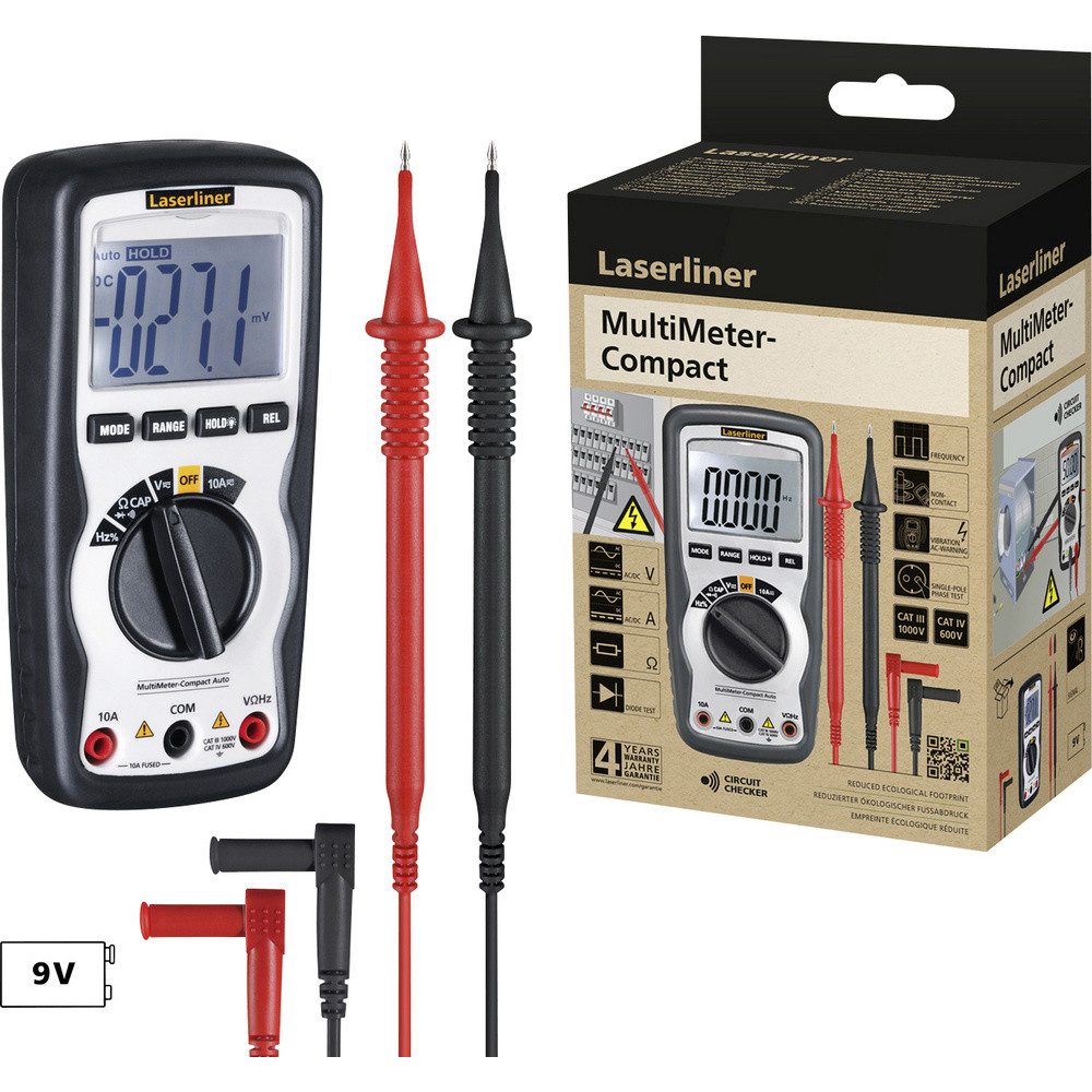 Spannungsprüfer Laserliner MultiMeter-Compact Hand-Multimeter