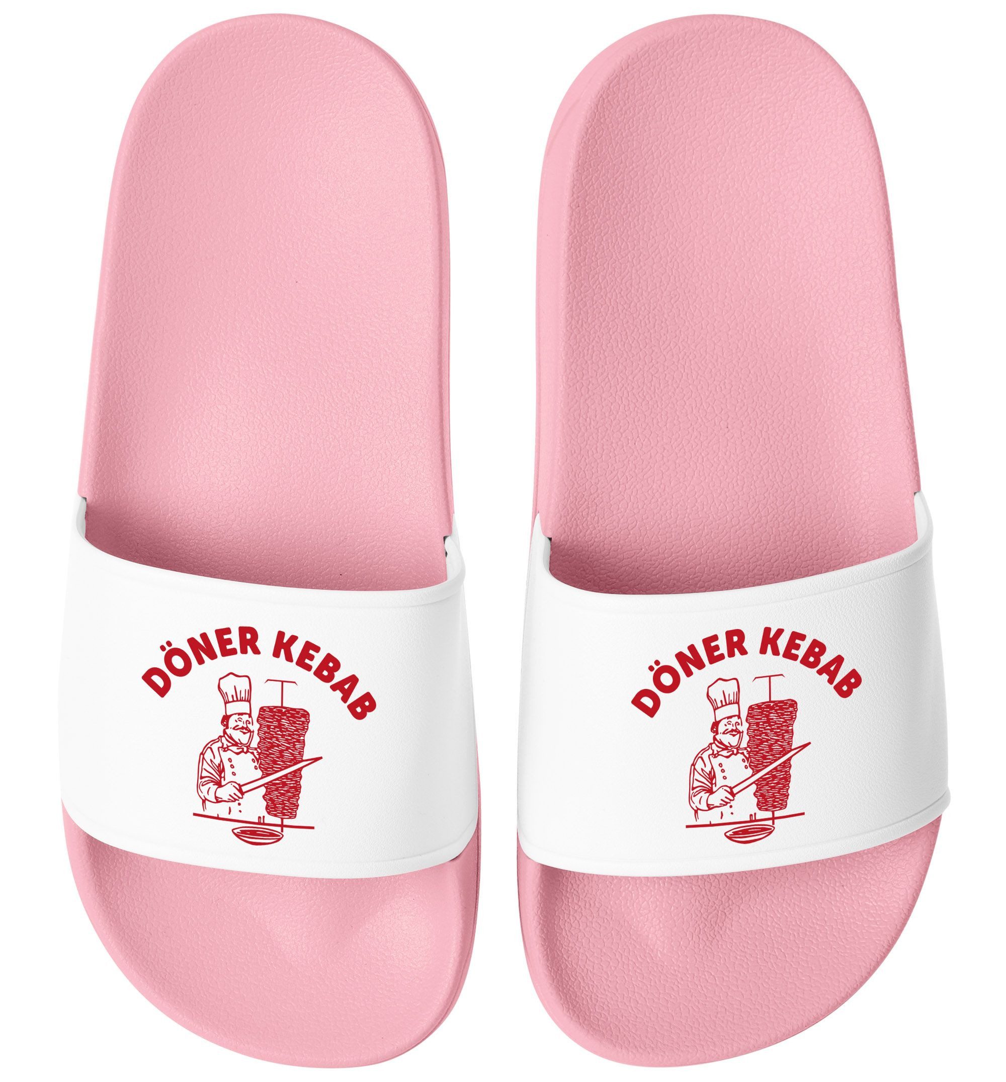 MoonWorks Badeschlappen Lustig Bedruckt Döner Kebab Badelatschen Unisex mit günstig online kaufen
