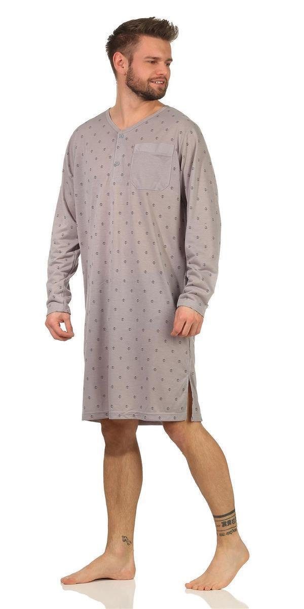 EloModa Nachthemd Herren Nachthemd langarm Sleepshirt; M L XL 2XL (1-tlg)