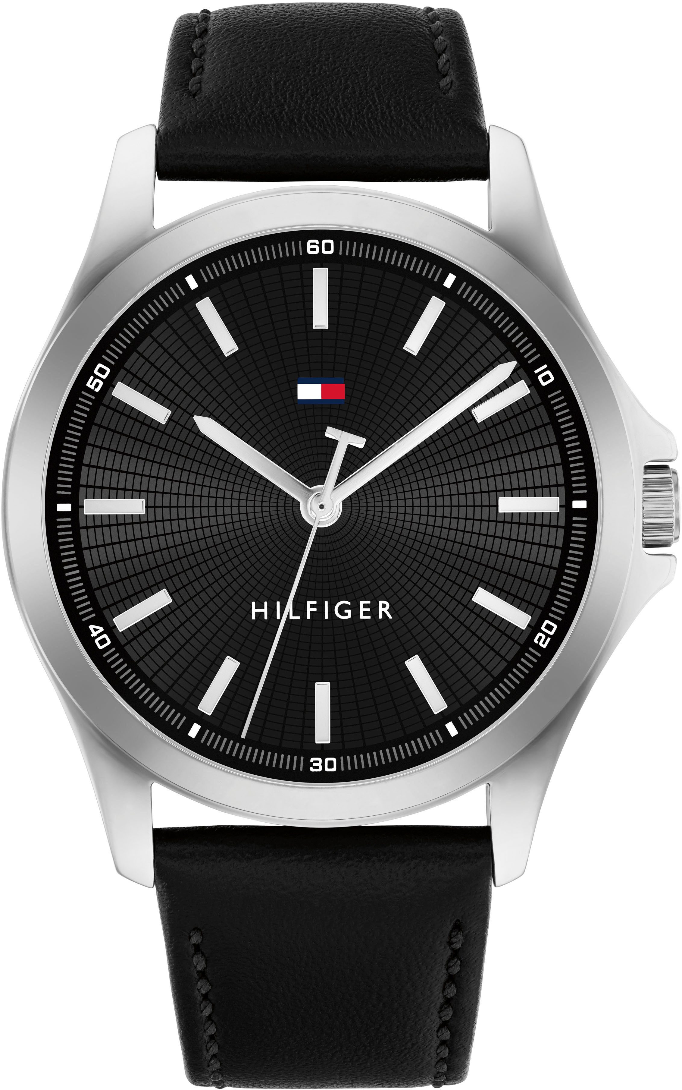Tommy Hilfiger Quarzuhr BRUCE 1710668, Armbanduhr, Herrenuhr, Lederarmband, günstig online kaufen