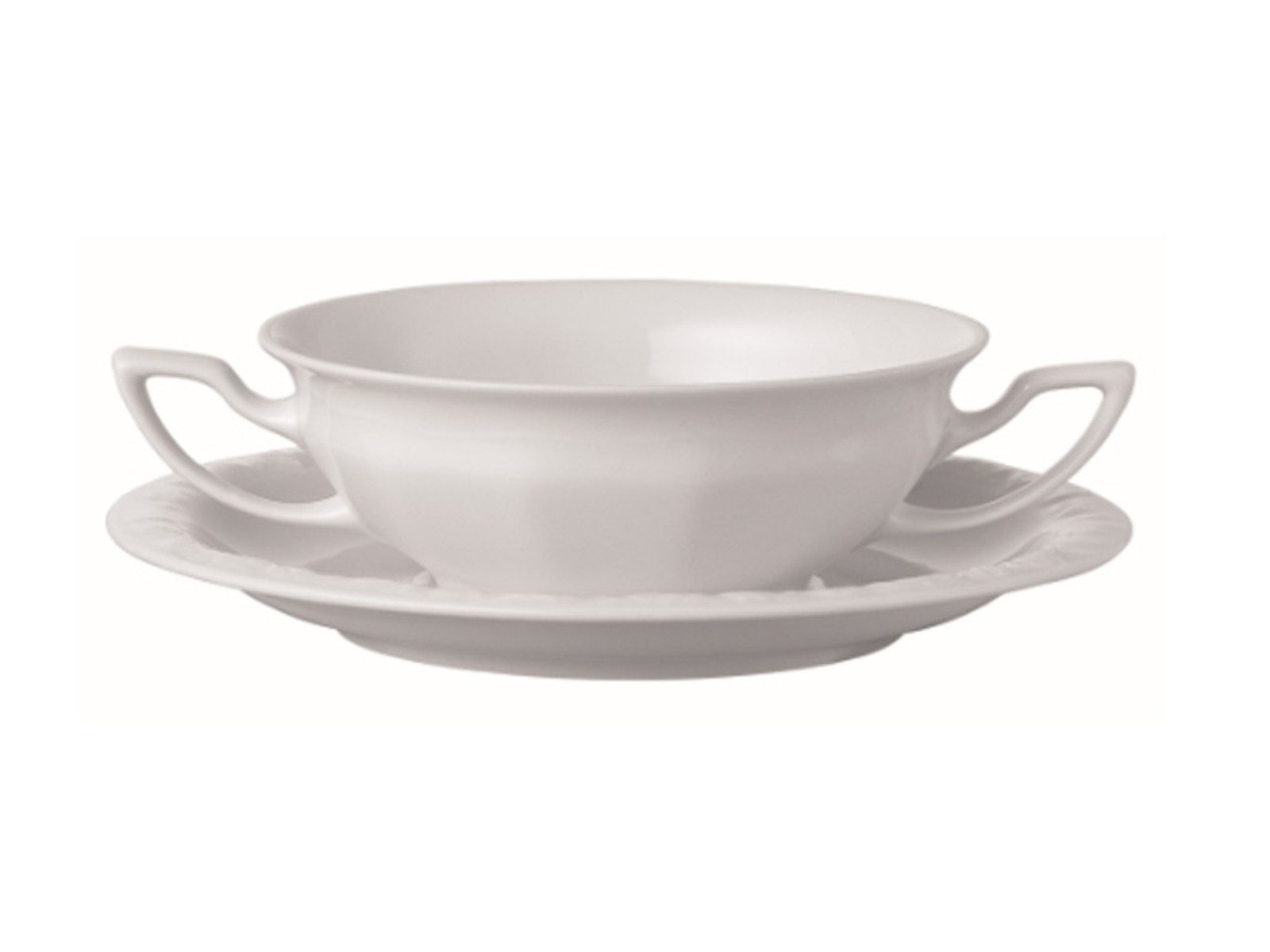 Rosenthal Suppenschale Maria Weiss Suppentasse 2tlg., Porzellan, (Suppentassen)
