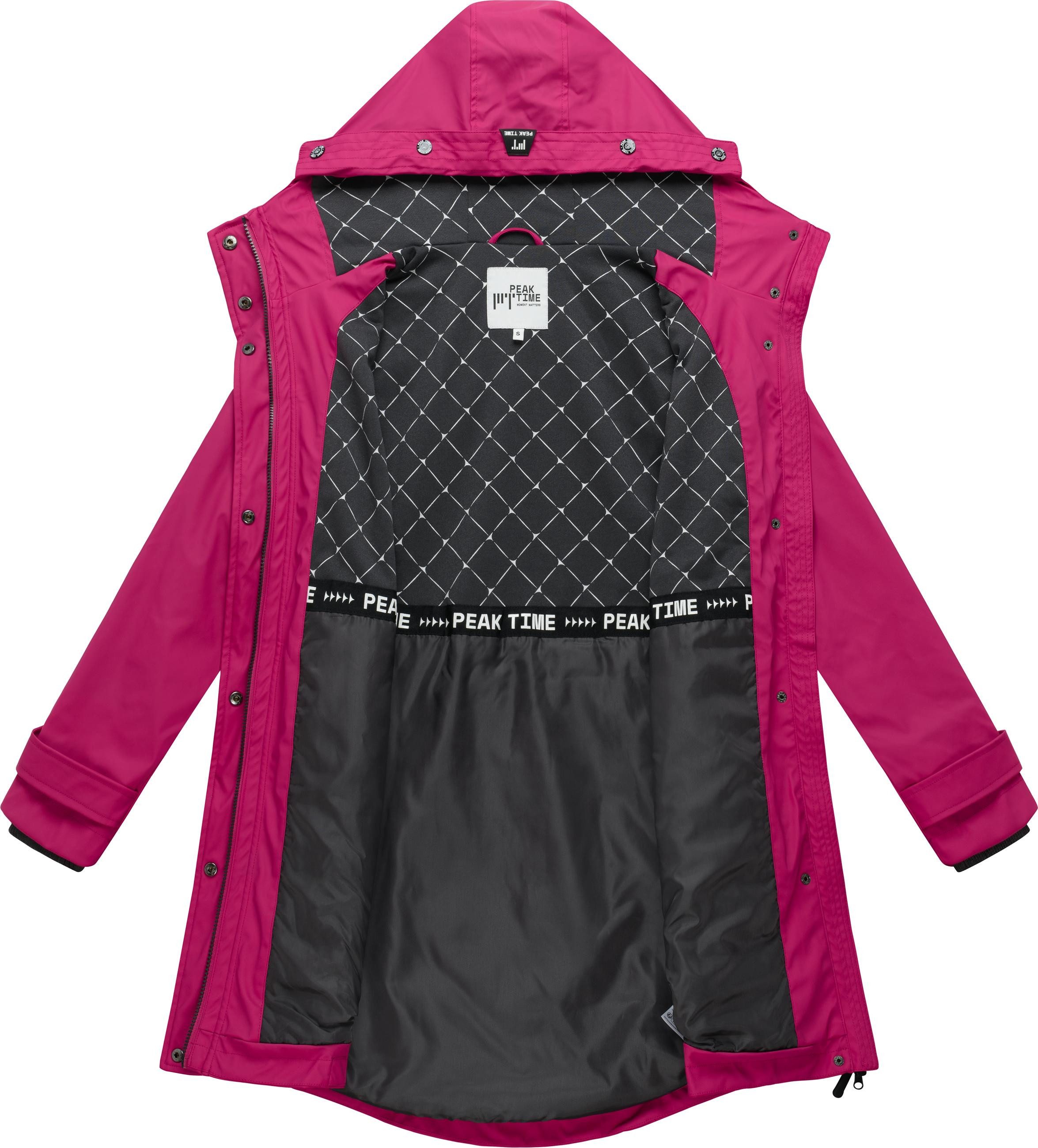 PEAK TIME Regenjacke L60042 stylisch taillierter Regenmantel für Damen – Bild 4 von 4