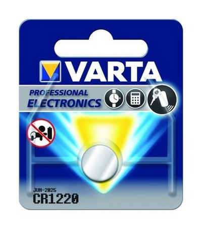 VARTA Batterie, (3 V), Knopfzelle 3V CR1220 Lithium 35 mAh Ø12,5 x 2 mm ohne Bezeichnung