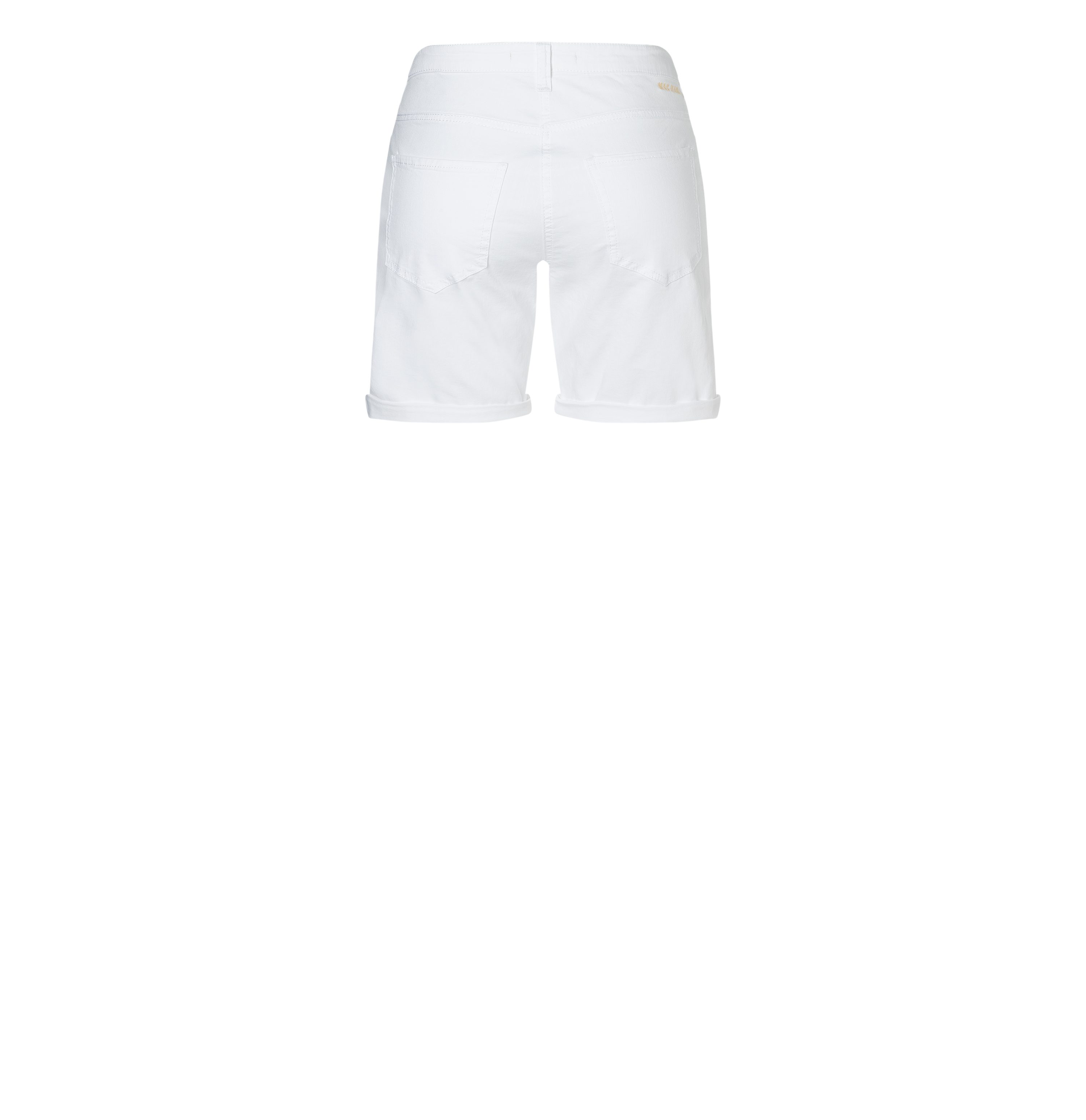 MAC 5-Pocket-Jeans weiß, Casual, Baumwolle, Unifarben, Straight Leg, Mittel