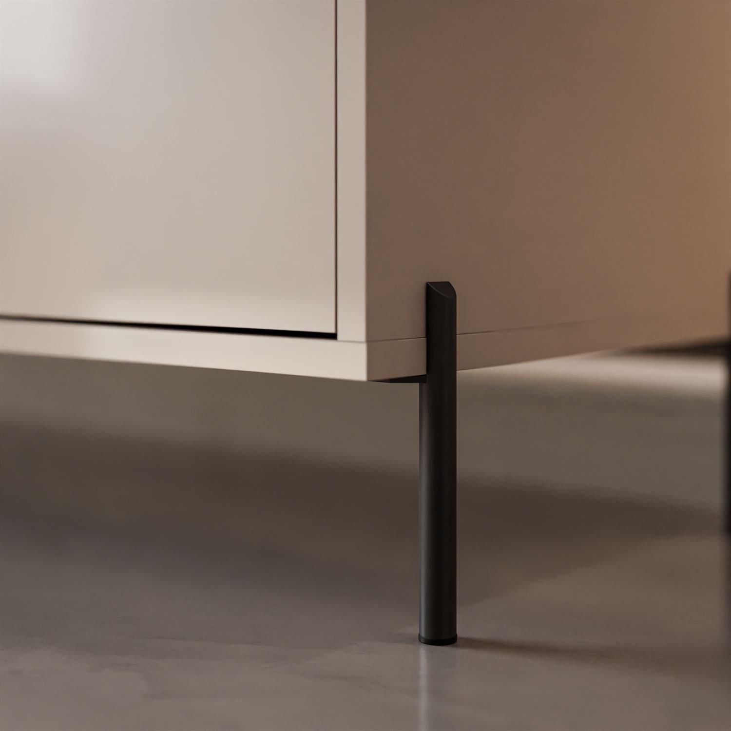 Lookway Kommode SANAYI Kaschmir auf Füßen – Hochglanzfronten und Push-to-Open, 154x40x78 cm – Bild 5 von 5