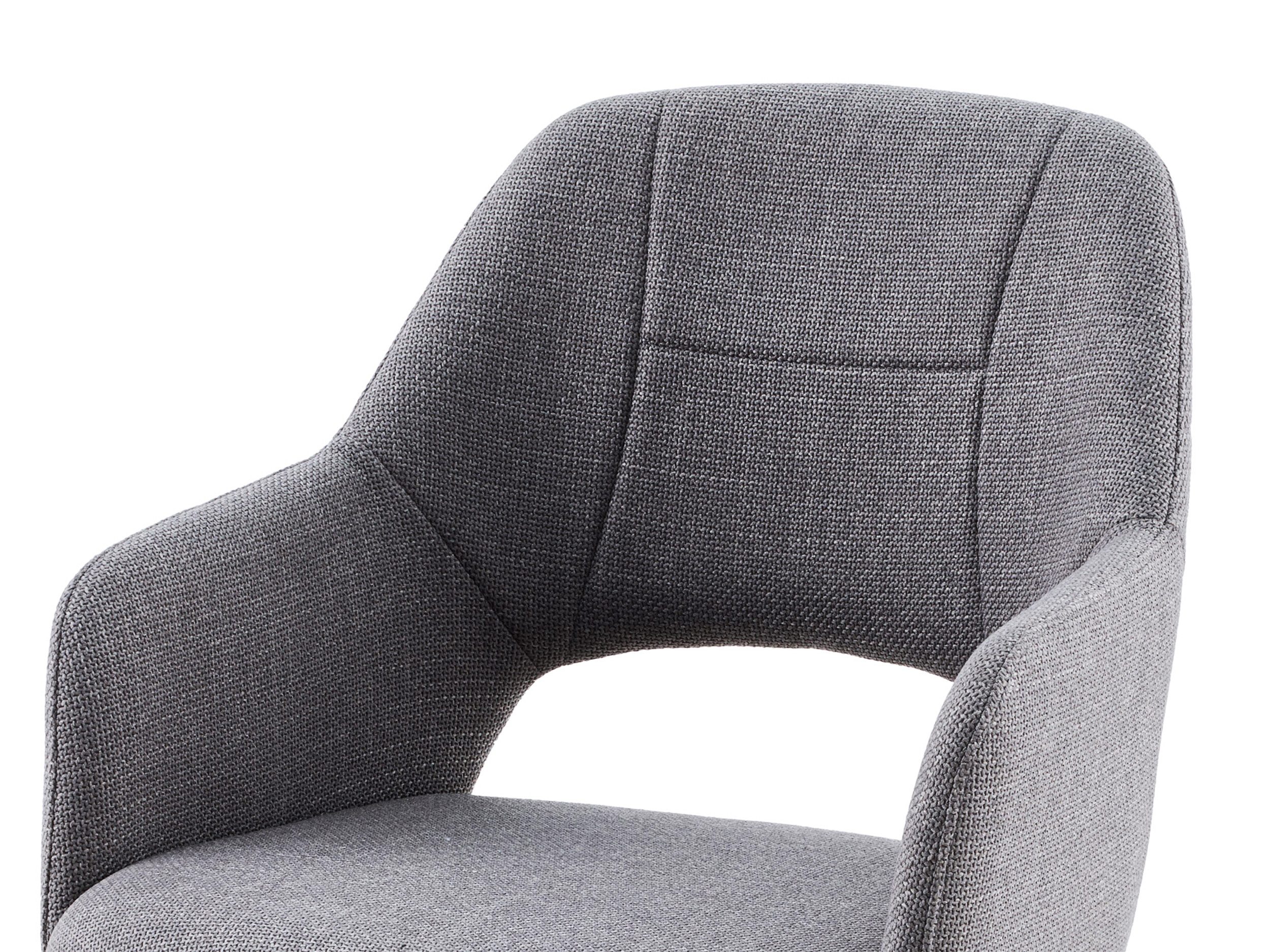 Massivart® Polsterstuhl 360 Grad drehbar, Esszimmerstuhl mit Armlehnen, Webstoff, »STADE«, Gestell Buche massiv unbehandelt • Sitz fest gepolstert • BOHO Stil – Bild 5 von 5