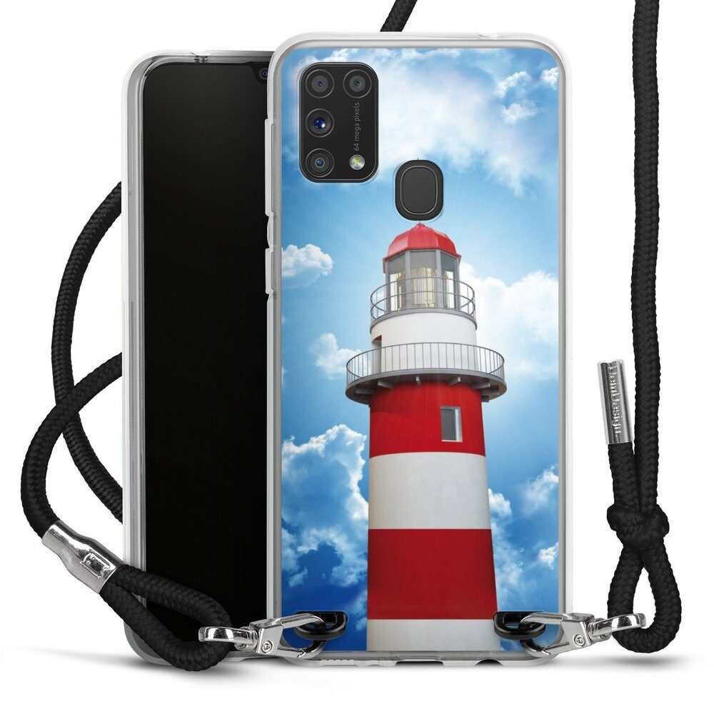 DeinDesign Handyhülle Leuchtturm Wolke Himmel Leuchtturm, Samsung Galaxy M31 Handykette Hülle mit Band Case zum Umhängen