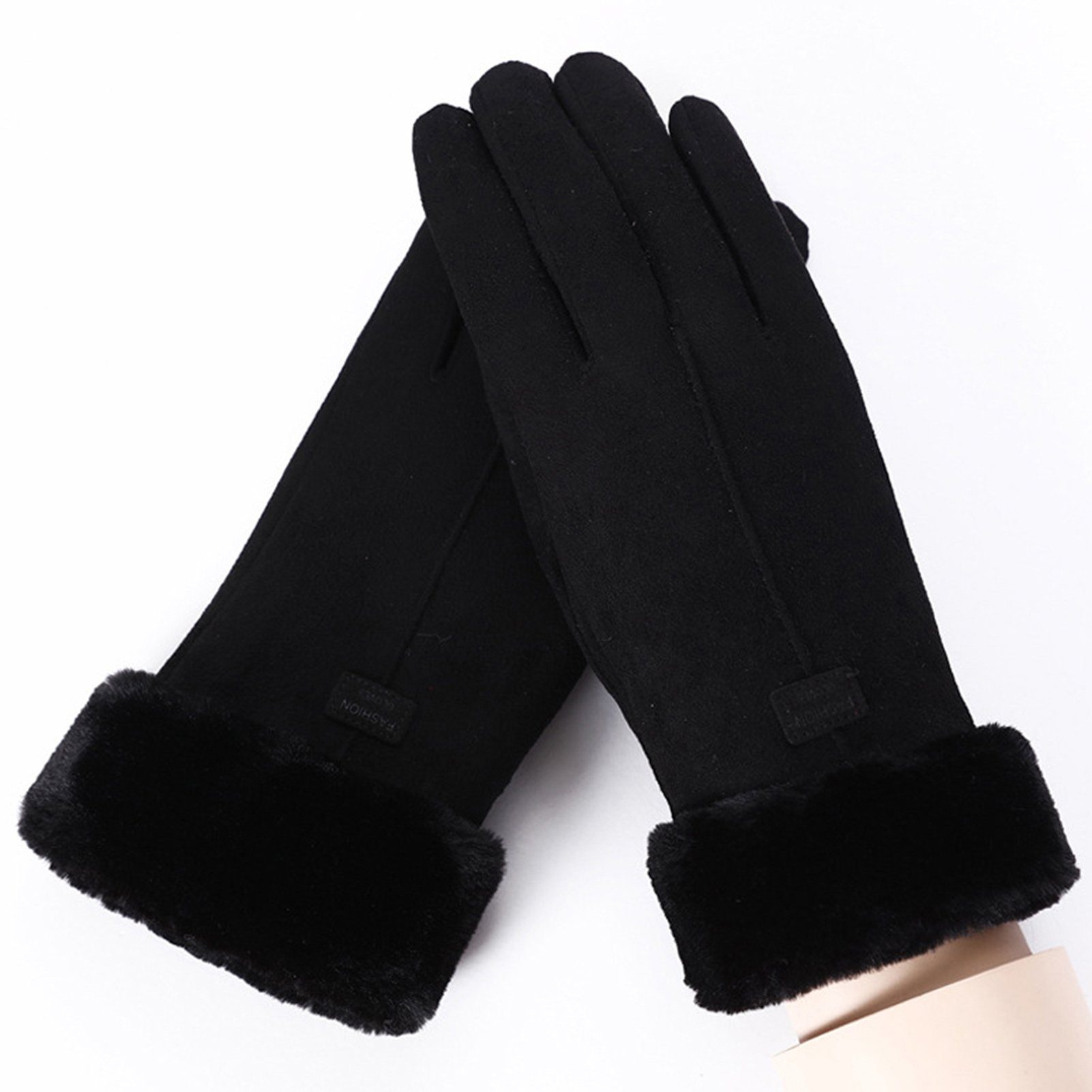 Blusmart Fleecehandschuhe Handschuhe Touchscreen black Reiten Warm Handschuhe Damen Verdickung Winter