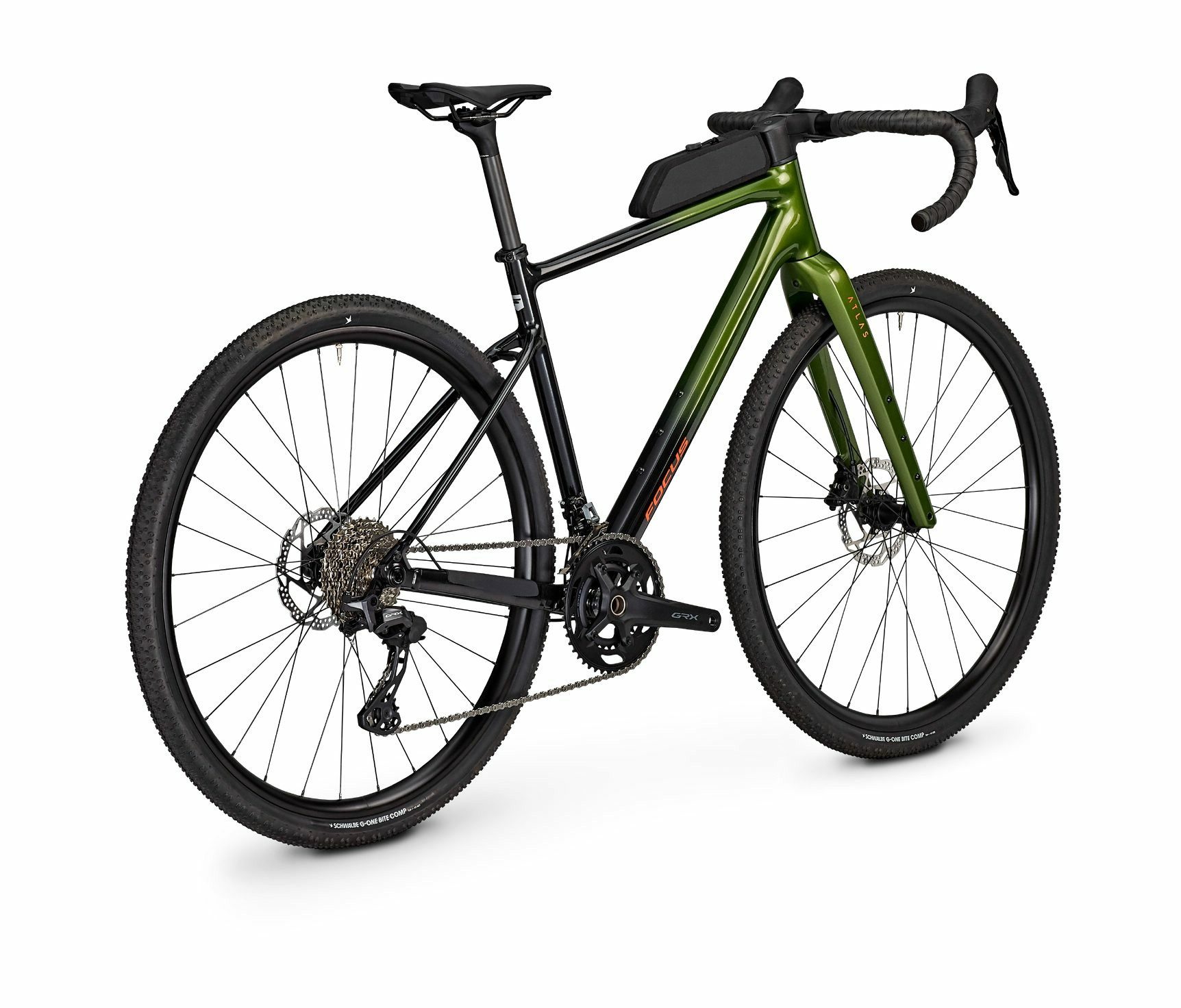 Focus Gravel Bike ATLAS 6.9 Spruce Green / Diamond Black 28" Diamond, 24-speed Shimano GRX 820, 12-speed rear derailleur