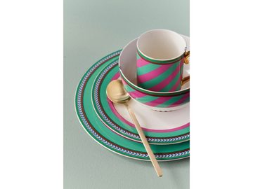 PiP Studio Dessertteller Chique Stripes Frühstücksteller pink-green 23cm