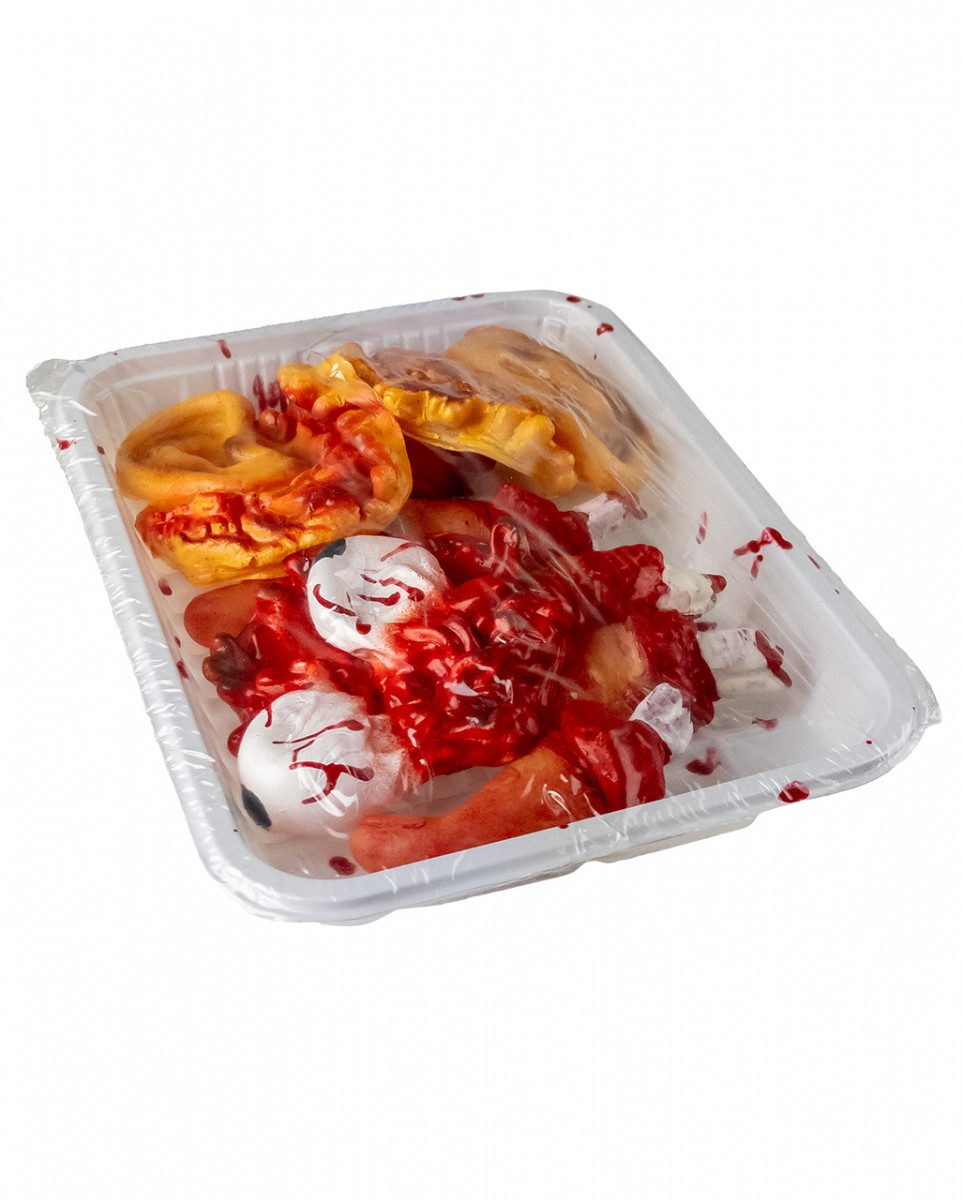 Horror-Shop Dekoobjekt Halloween Metzgerschale mit Finger, Ohren & Augen günstig online kaufen