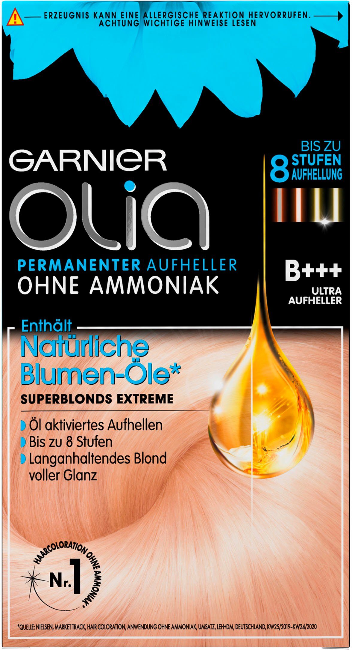GARNIER Coloration Garnier Olia Ölbasis Set, 3-tlg., Aufheller