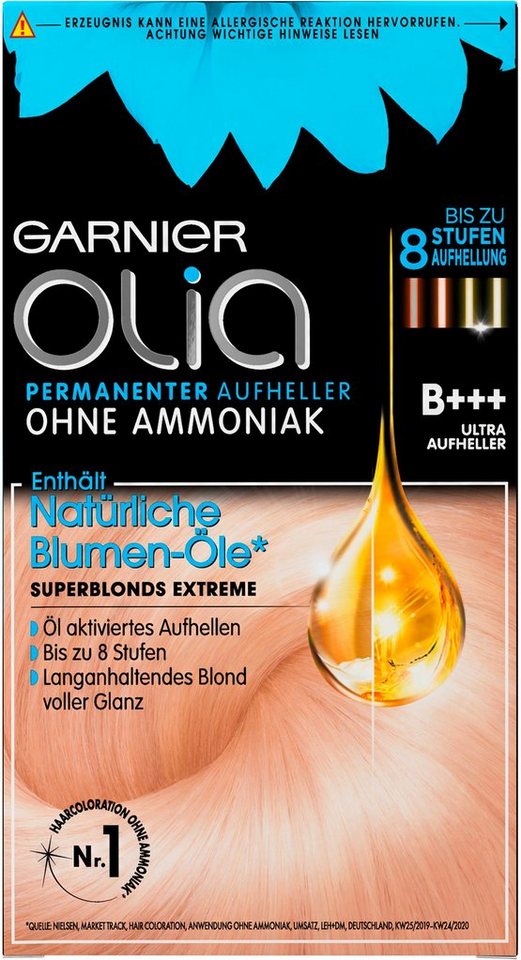 GARNIER Coloration Garnier Olia Aufheller, Set, 3-tlg., Ölbasis