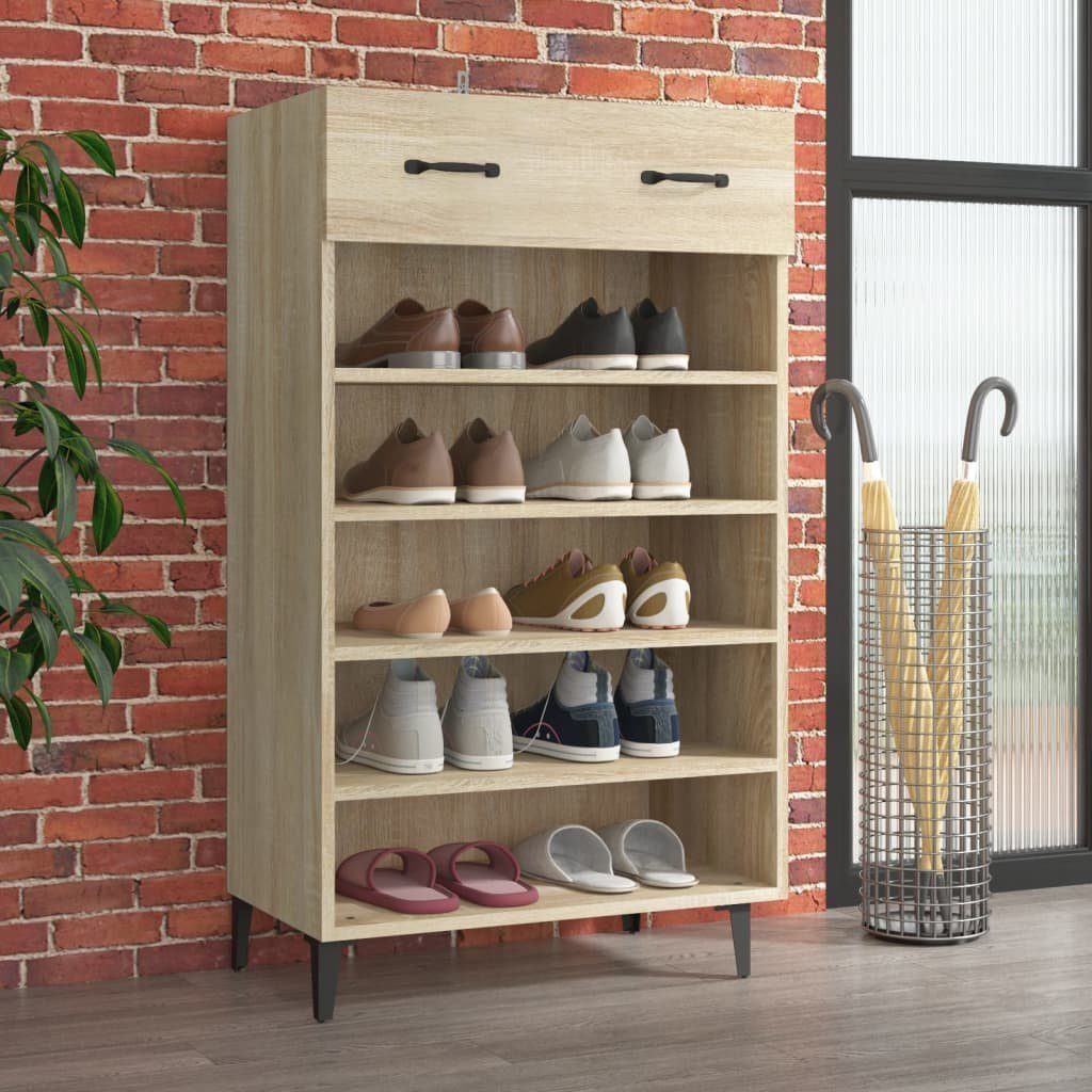 furnicato Schuhschrank Sonoma-Eiche 60x35x105 cm Holzwerkstoff