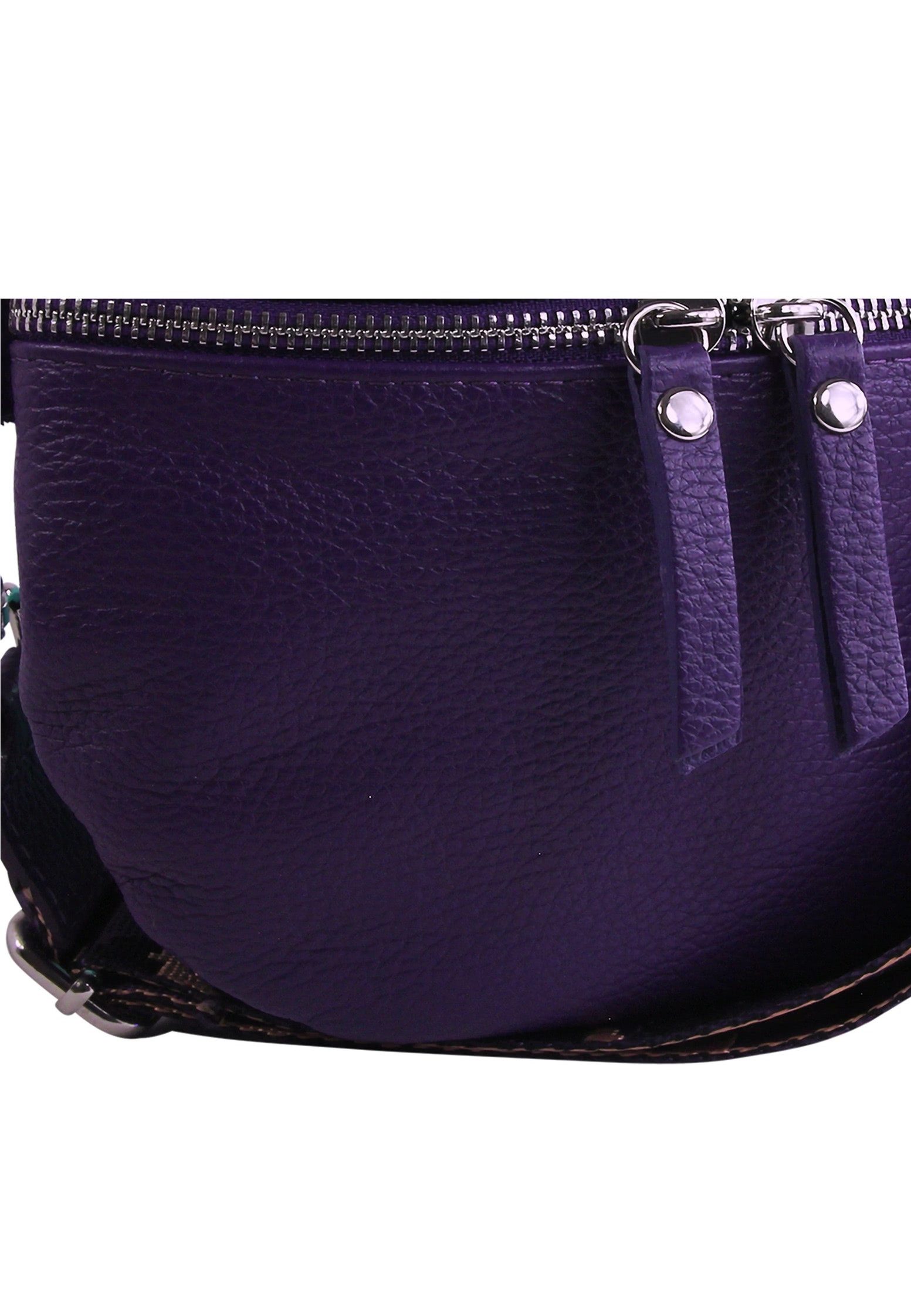 Toscanto Gürteltasche Toscanto violett, mehrfarbigfarbene (Gürteltasche), Damen Gürteltasche Echtes Leder, violett, mehrfarbig