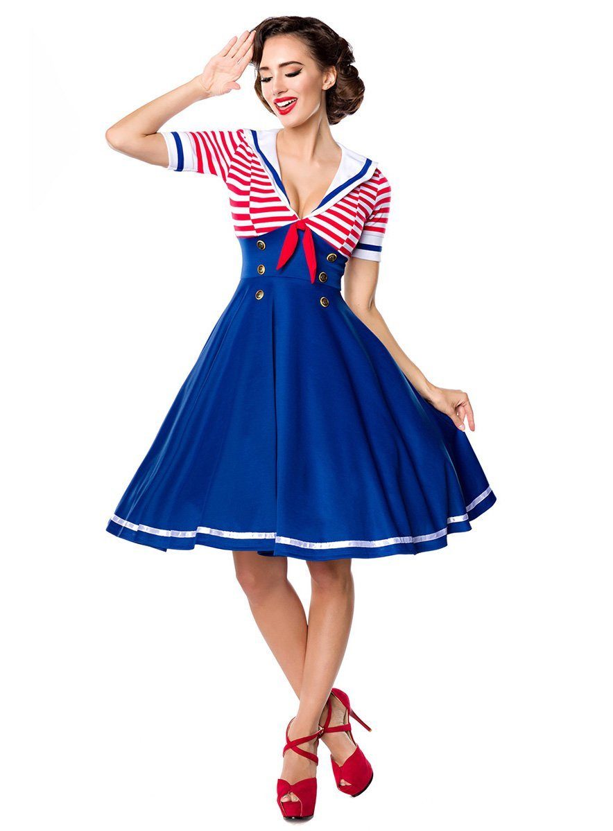 Metamorph Kostüm Vintage Swing-Kleid Sailor, 40