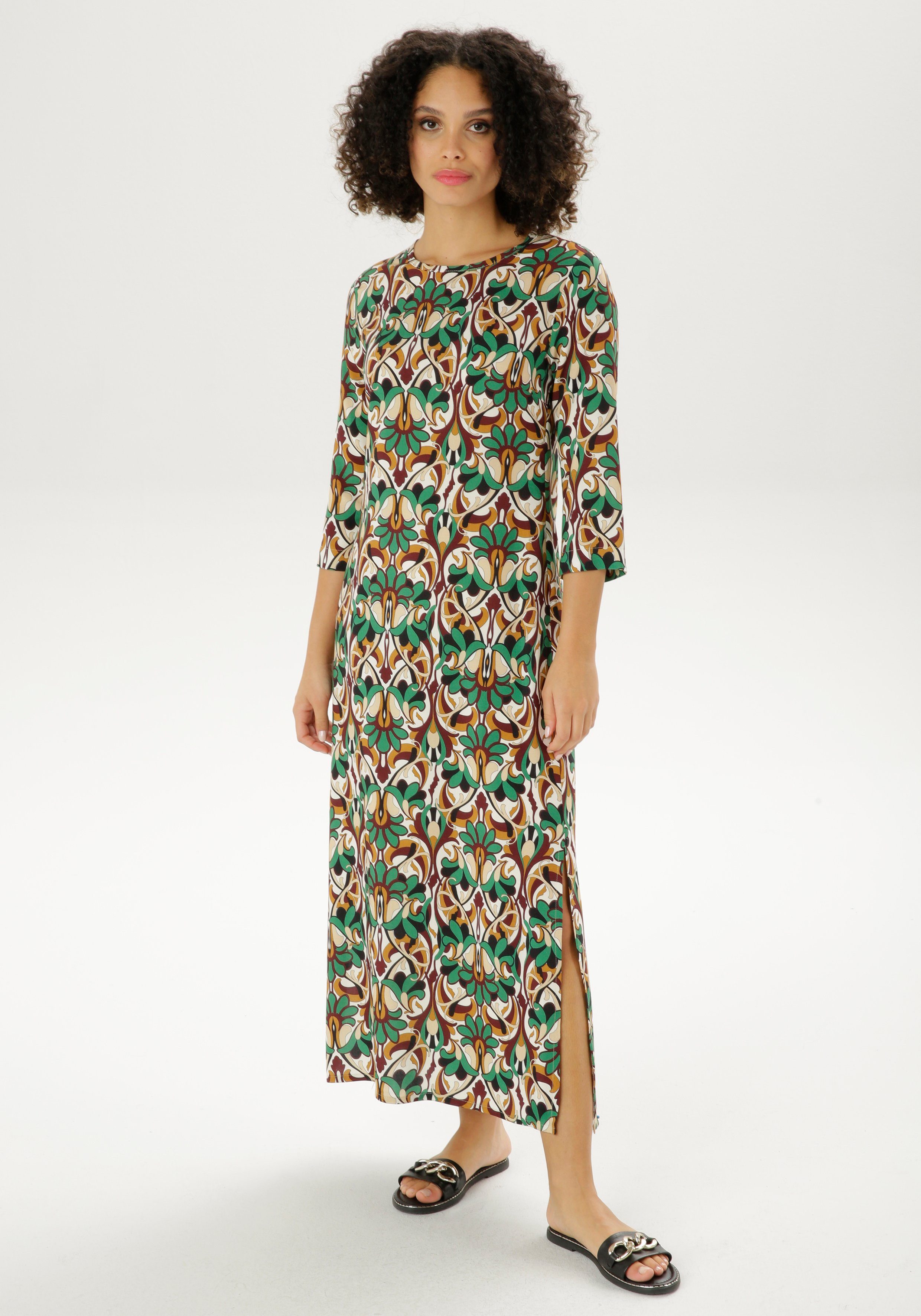 Aniston CASUAL Maxikleid mit raffiniertem Cut-out im Rücken - NEUE ...