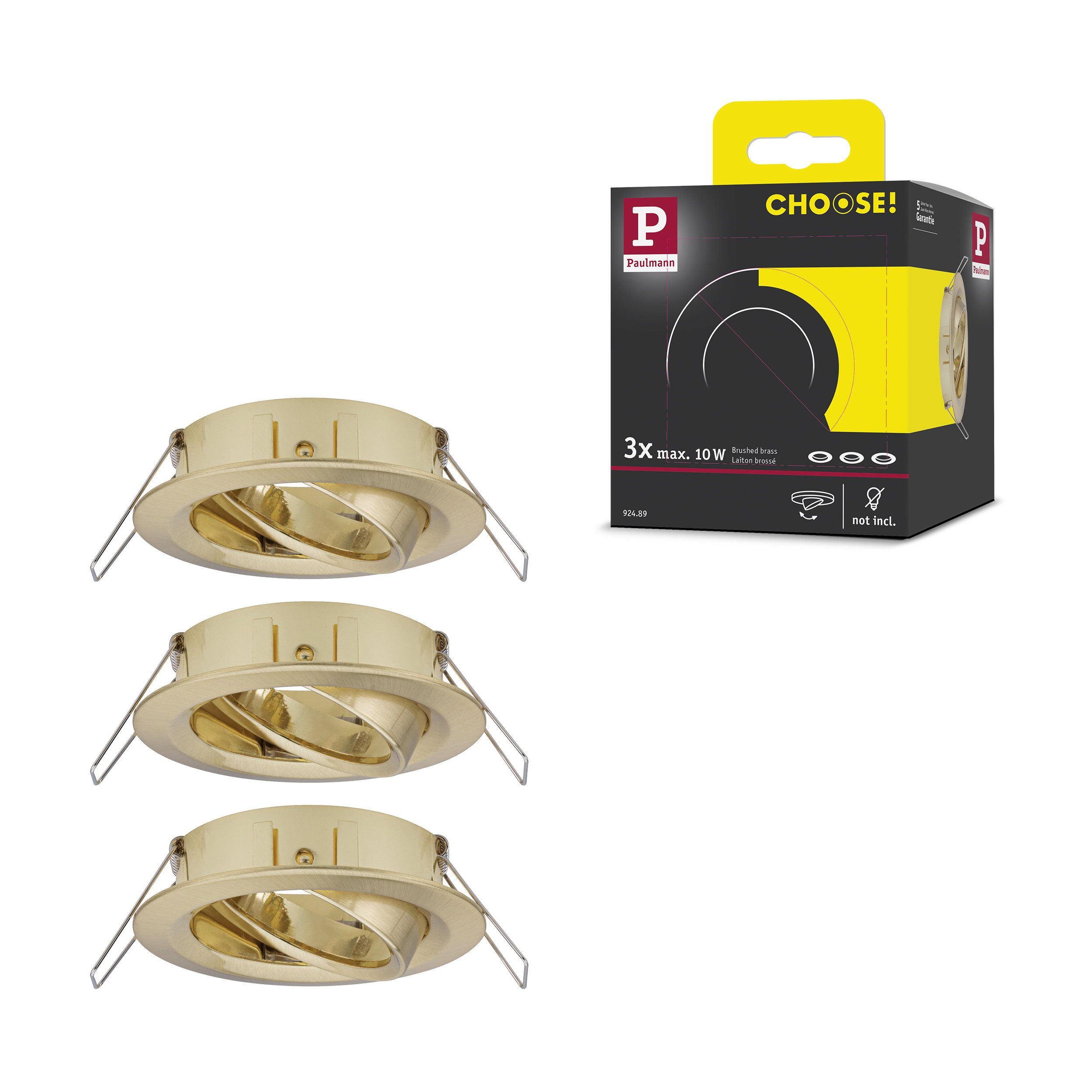 Paulmann Einbauleuchte Einbauleuchte Choose Basisset schwenkbar rund 84 mm 50° max. 3x10W 230