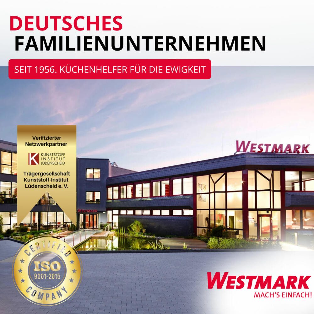 WESTMARK Entkerner zum Aushöhlen von Zucchini und anderem Gemüse, PP, TPE, Edelstahl, Made in Germany, spülmaschinengeeignet, BPA-frei