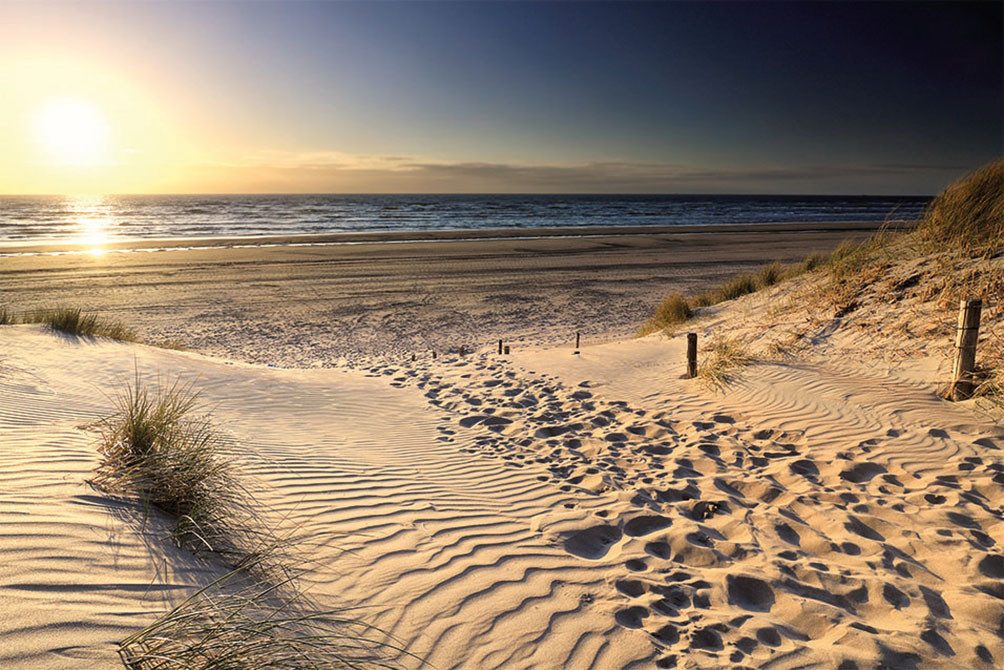 Bönninghoff Leinwandbild, Bilder vom Sonnenuntergang & -aufgang, Landschaft, Landschaften, Meer, Meer Bilder, Natur, Sonnenaufgang, Sonnenaufgang & -untergang, Strand, Strandbilder (1 St)