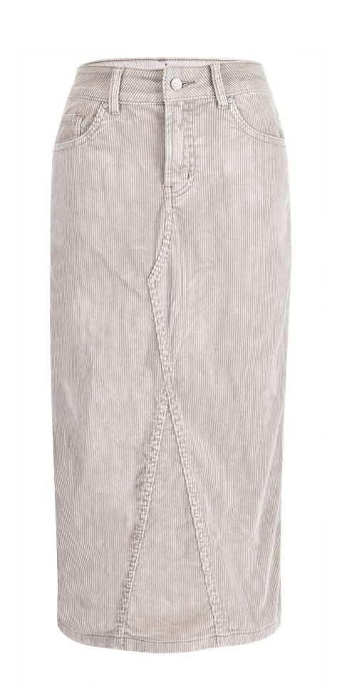 Cordrock – Damen Midirock im Cord-Design