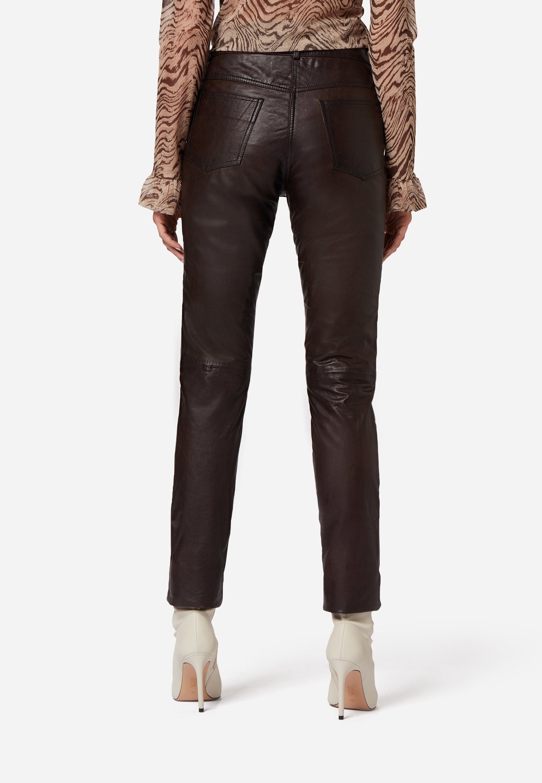 RICANO Lederhose 9809 hochwertiges Lammleder – Bild 3 von 5