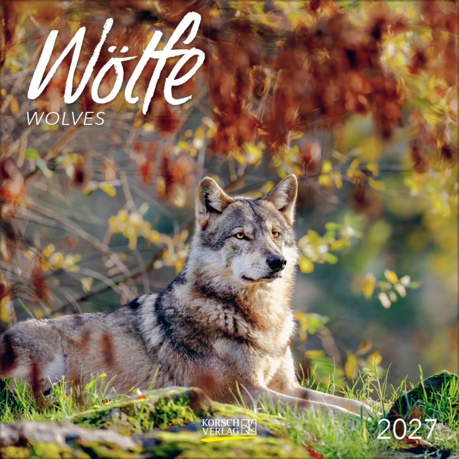 Korsch Verlag Wandkalender Wölfe 2027