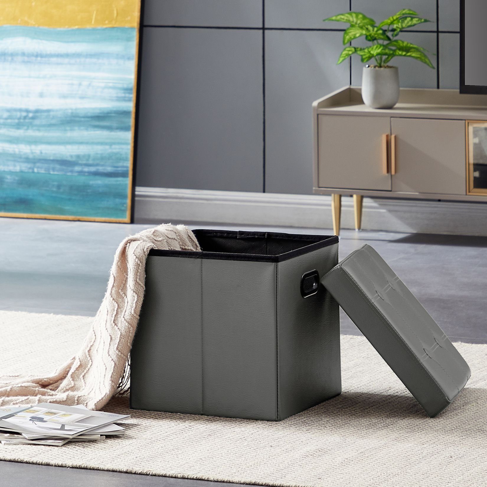 Zedelmaier Sitztruhe Sitzbaenk mit Stauraum,Hocker,Sitzhocker,Sitzwürfel le günstig online kaufen
