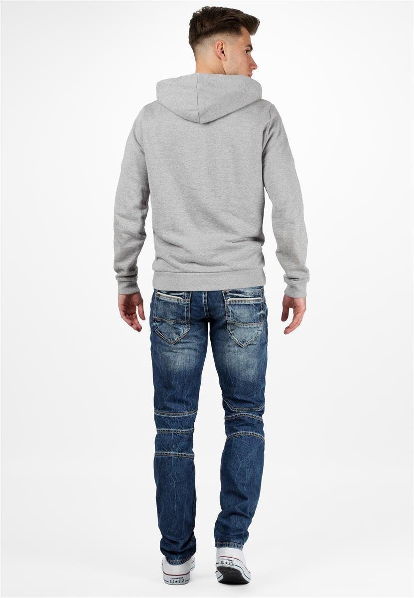 Cipo & Baxx Regular-fit-Jeans Herren Regular Fit Hose Stonewashed BA-CD391 (1-tlg) Aufwendiges Design – Bild 4 von 5