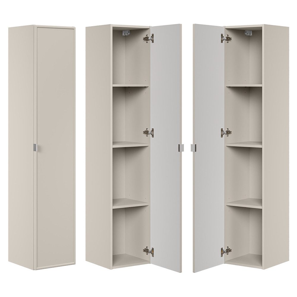 Lomadox Hochschrank BIBIONE-56 35 cm breit, kaschmir, 1-türig