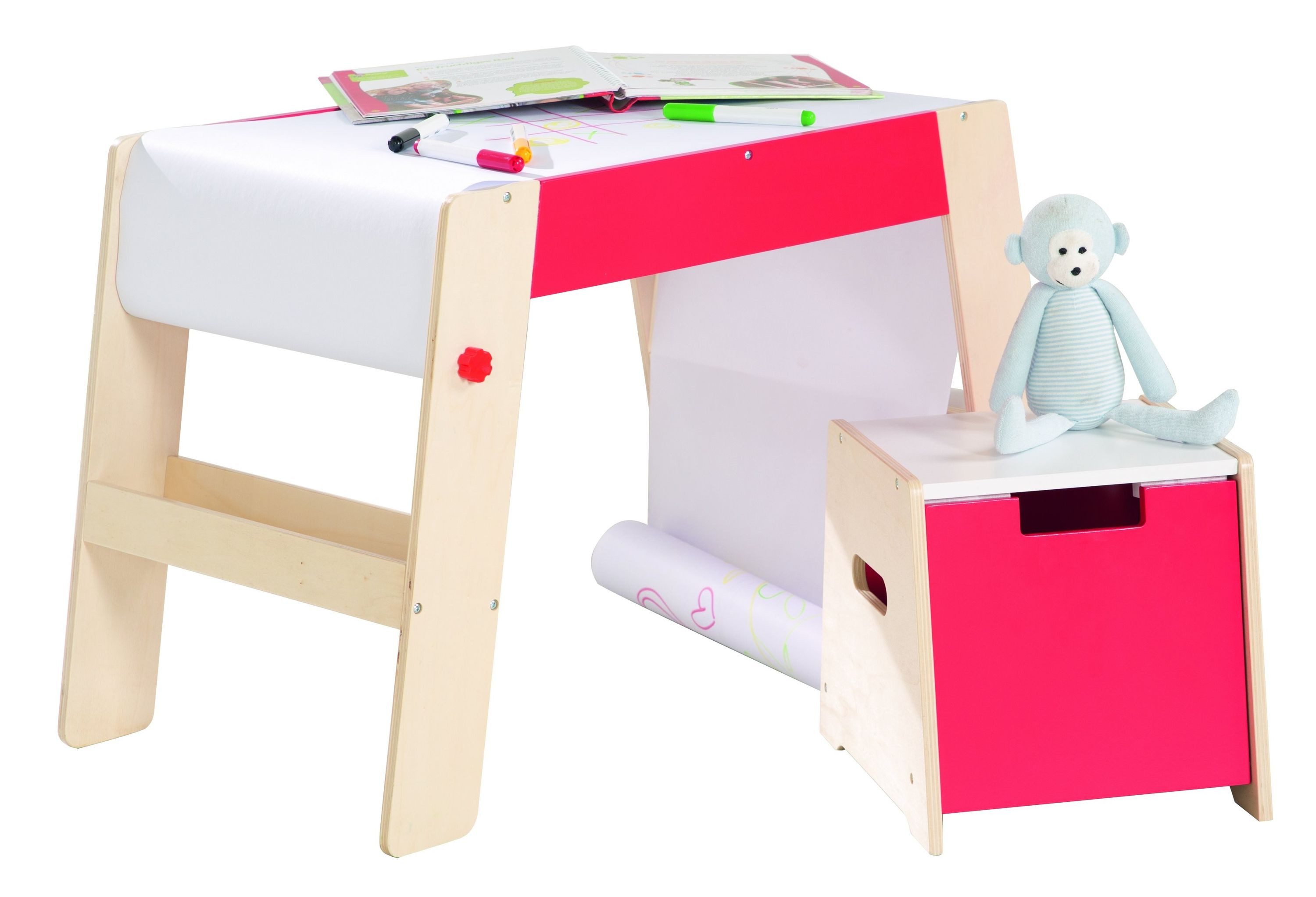 roba® Steckspielzeug Maltisch/Hocker-Kombination roba LBH 42x79x50 cm bunt