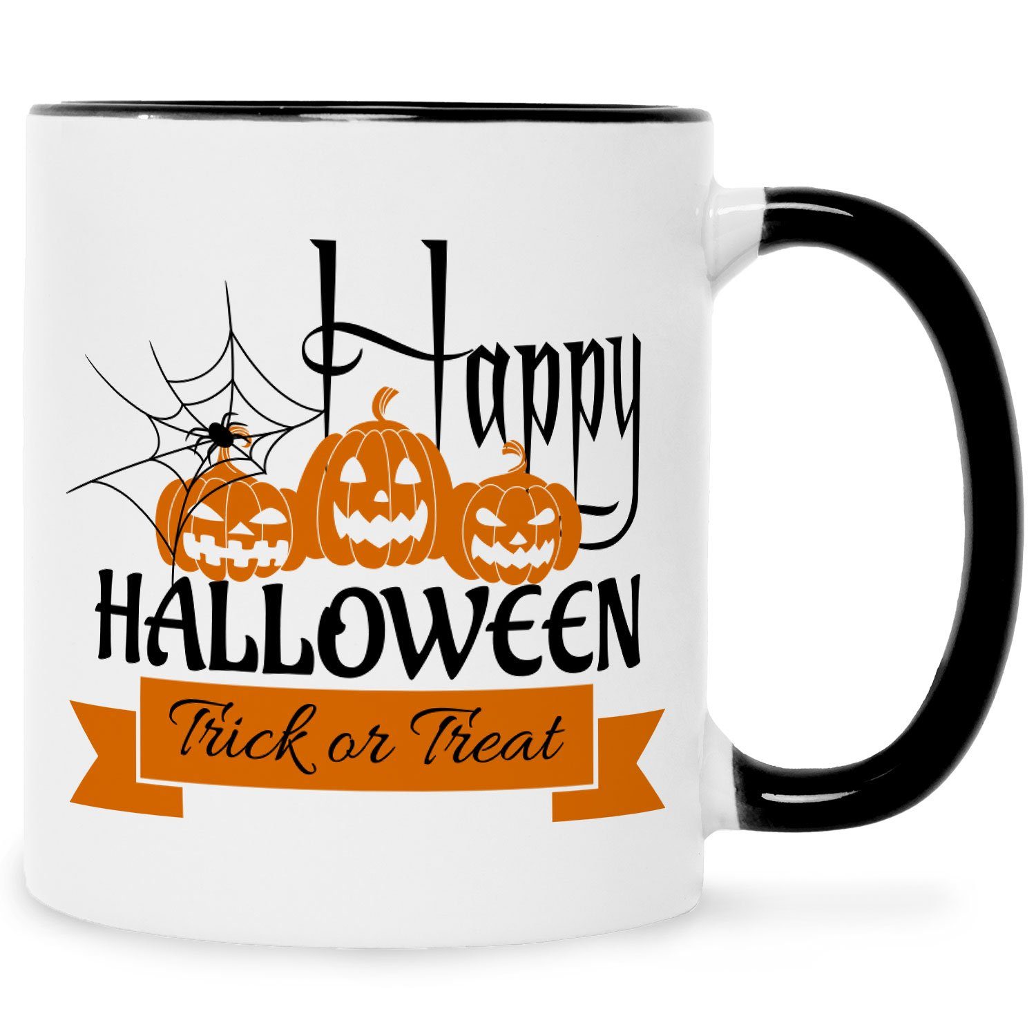 Schwarz mit - Ihn Motiv Tasse - & im für V2 Halloween Happy GRAVURZEILE Geschenk Sie Weiß Design