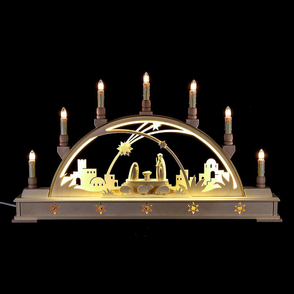 Manufaktur Holger Seidel Schwibbogen Schwibbogen 'Christi Geburt' (63x35cm) von Manufaktur Seidel