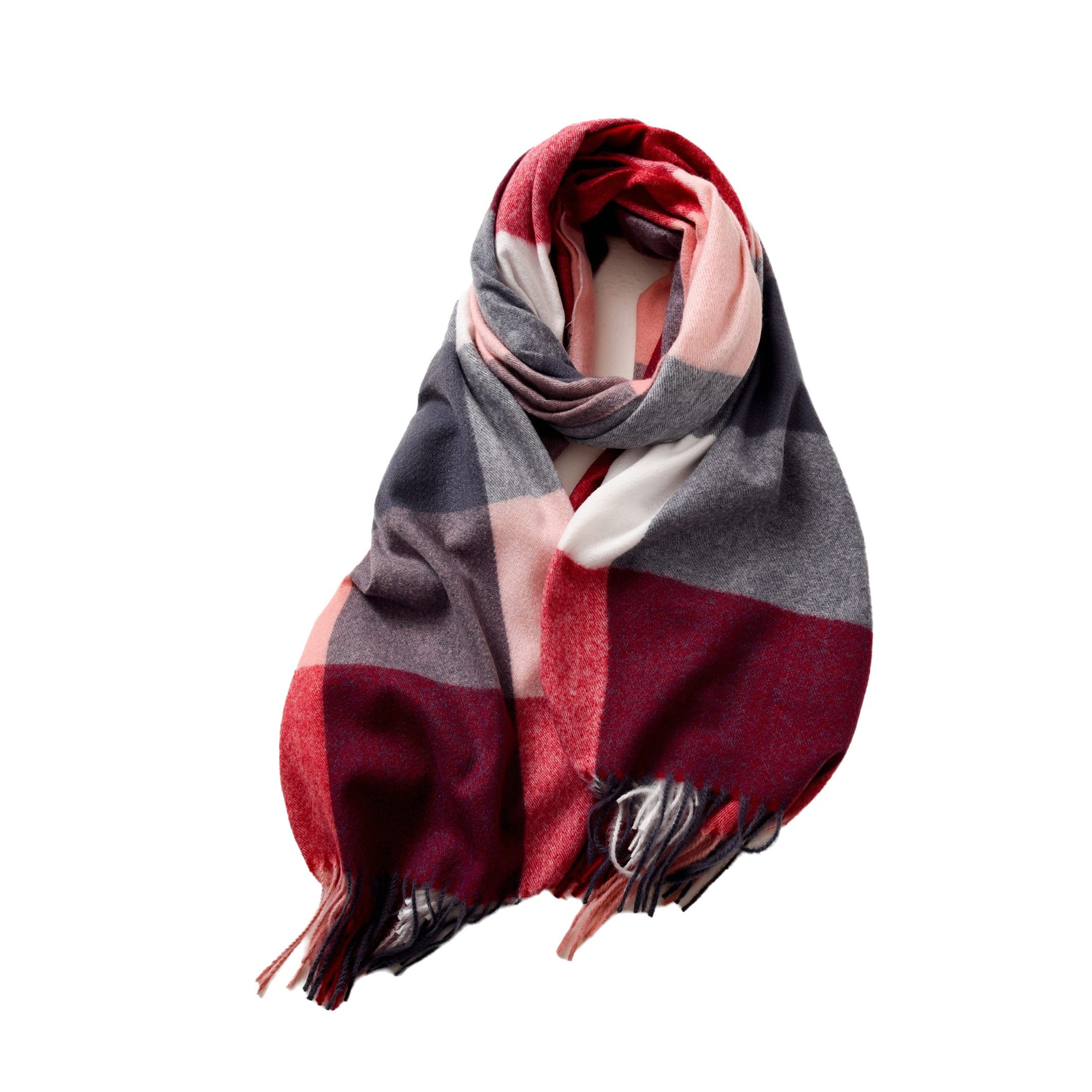 ibettertec Wollschal XXL-Schal Modeschal Warme Winter Schals Poncho 65x180c günstig online kaufen