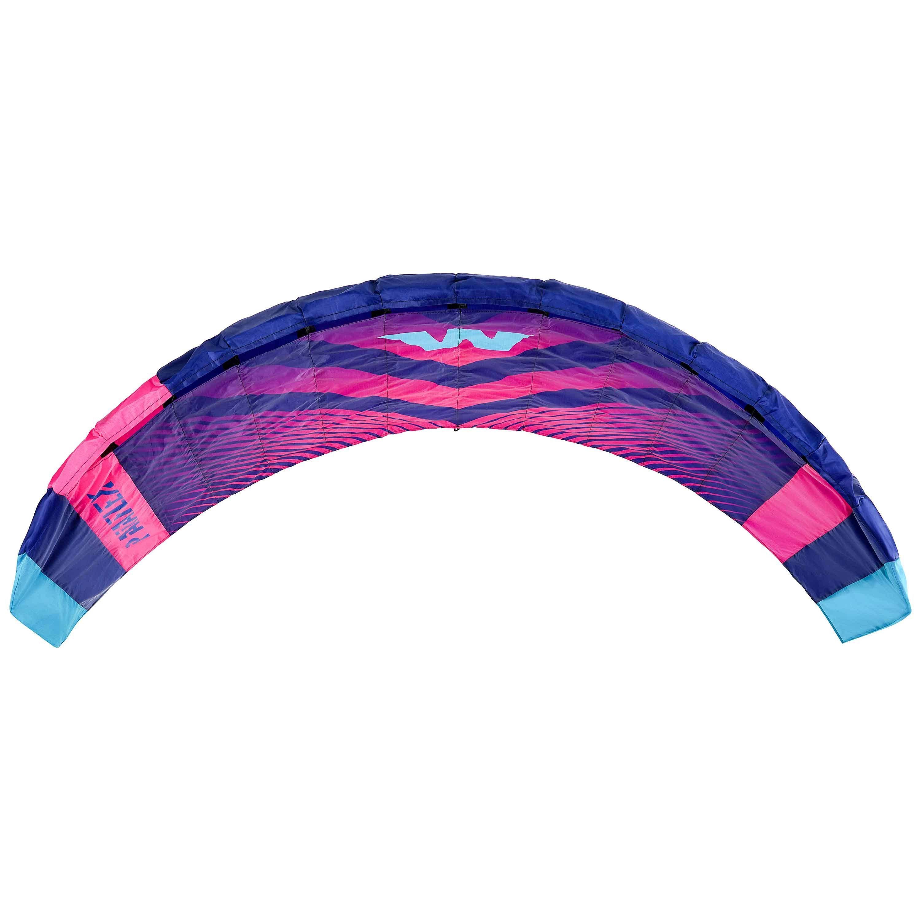 Wolkenstürmer Kite Paraflex Sport 2.3 Lenkmatte 230 cm, (Trainerkite 1,7 m² mit Lenkbar und Safety Leash (blau-pink), 1-tlg), Stunt Kite für Erwachsene - 2-Line Powerkite Ready to Fly