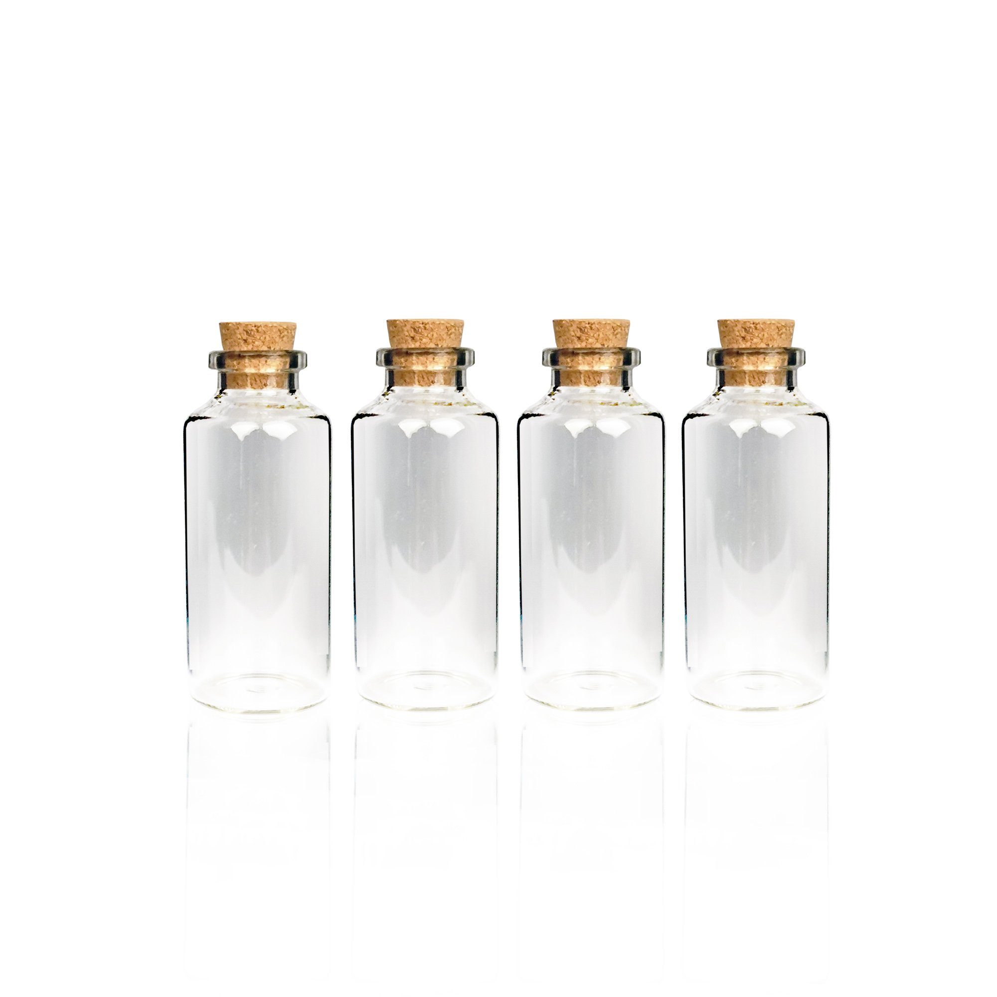 (4-tlg., Glasfläschchen Vorratsglas 10 Korken, ml), Hochzeit Bestlivings Mini Gastgeschenke Glas, Gläser für mit Fläschchen Reagenzglas -
