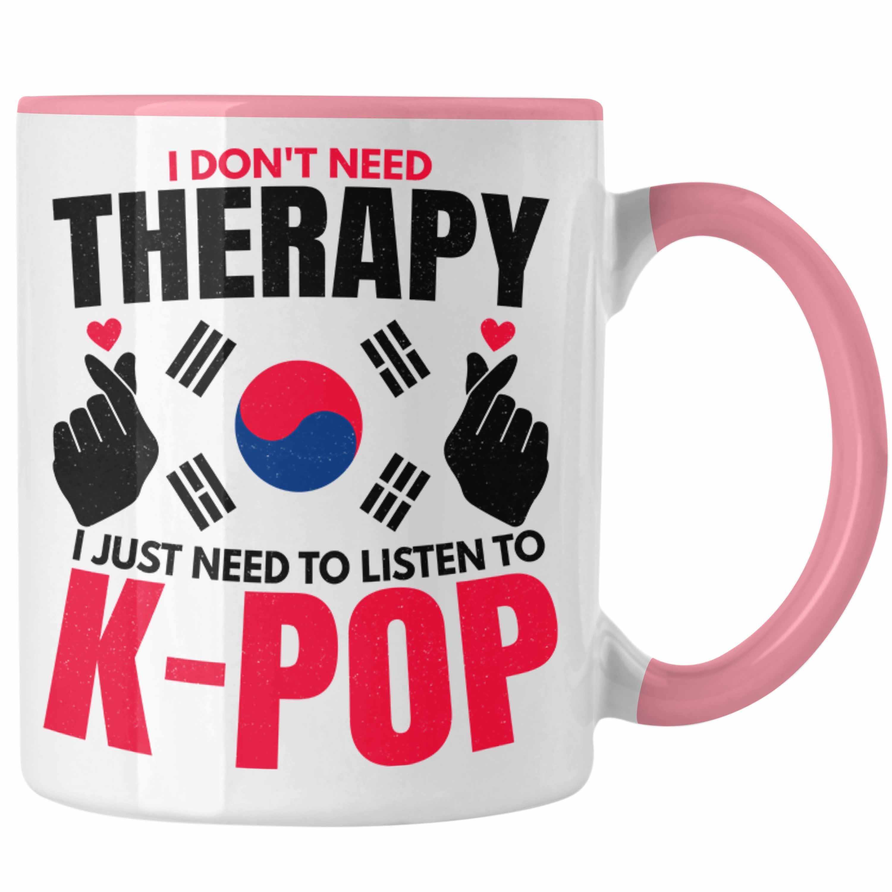 Trendation Tasse Trendation - K-Pop Tasse Geschenk Kpop Koreal Style Südkorea Geschenkidee Spruch Rosa